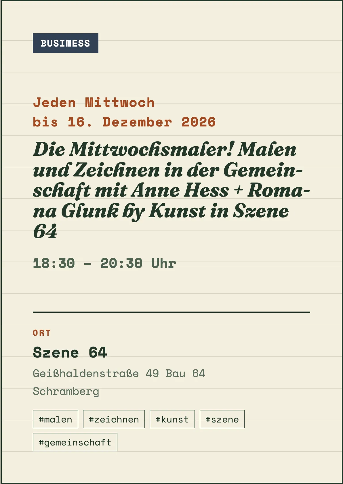 Veranstaltungsflyer