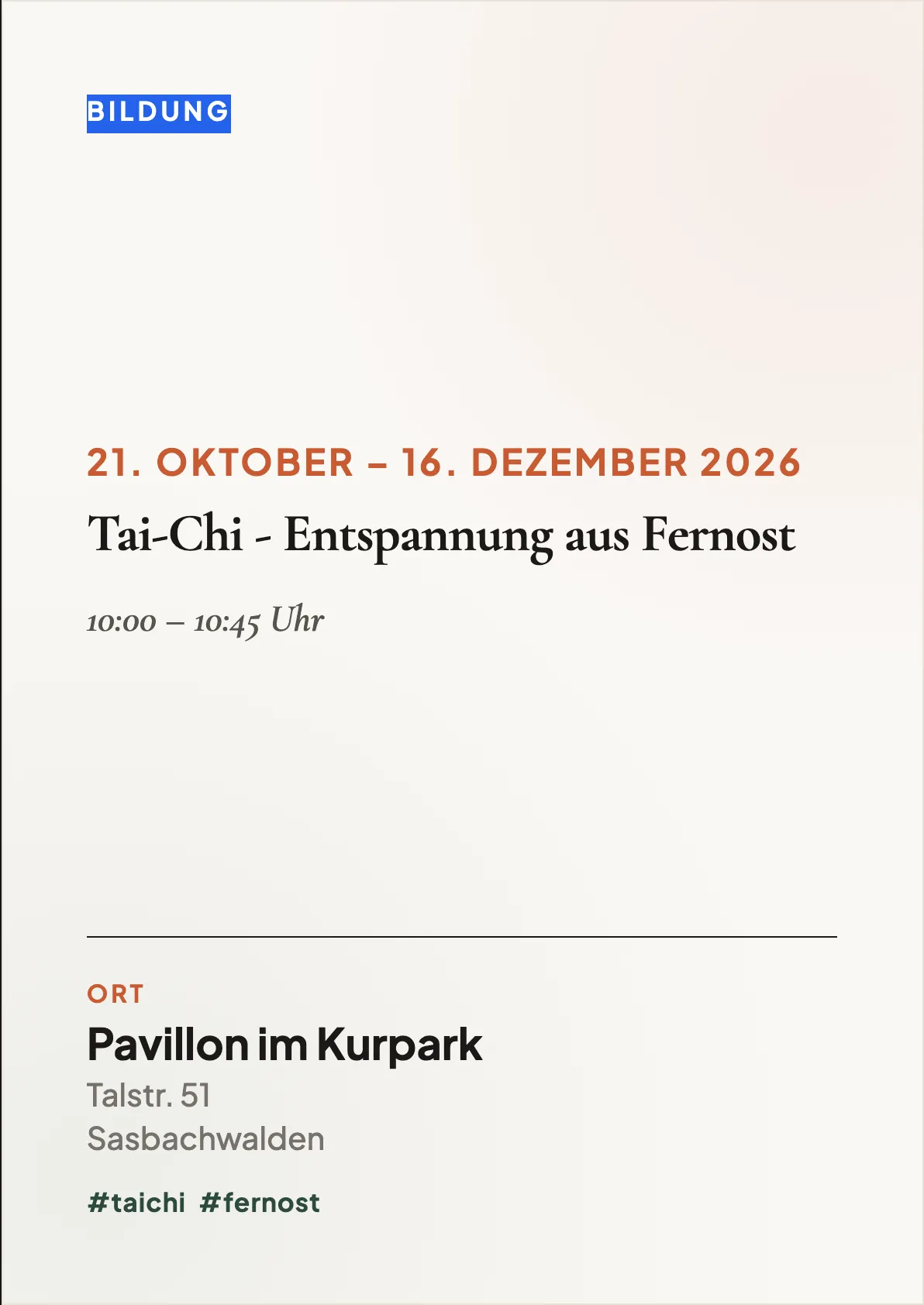 Veranstaltungsflyer