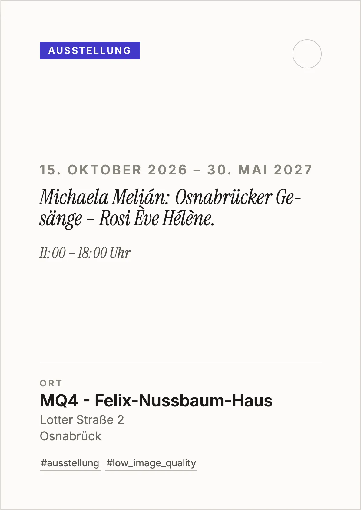 Veranstaltungsflyer