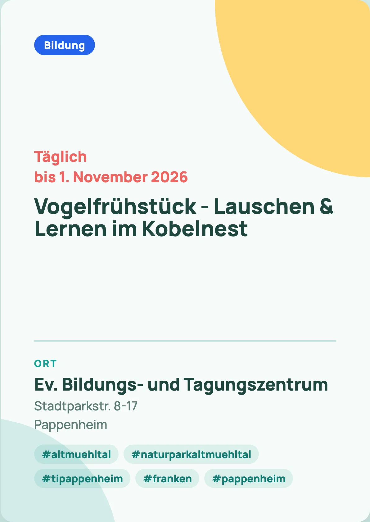 Veranstaltungsflyer