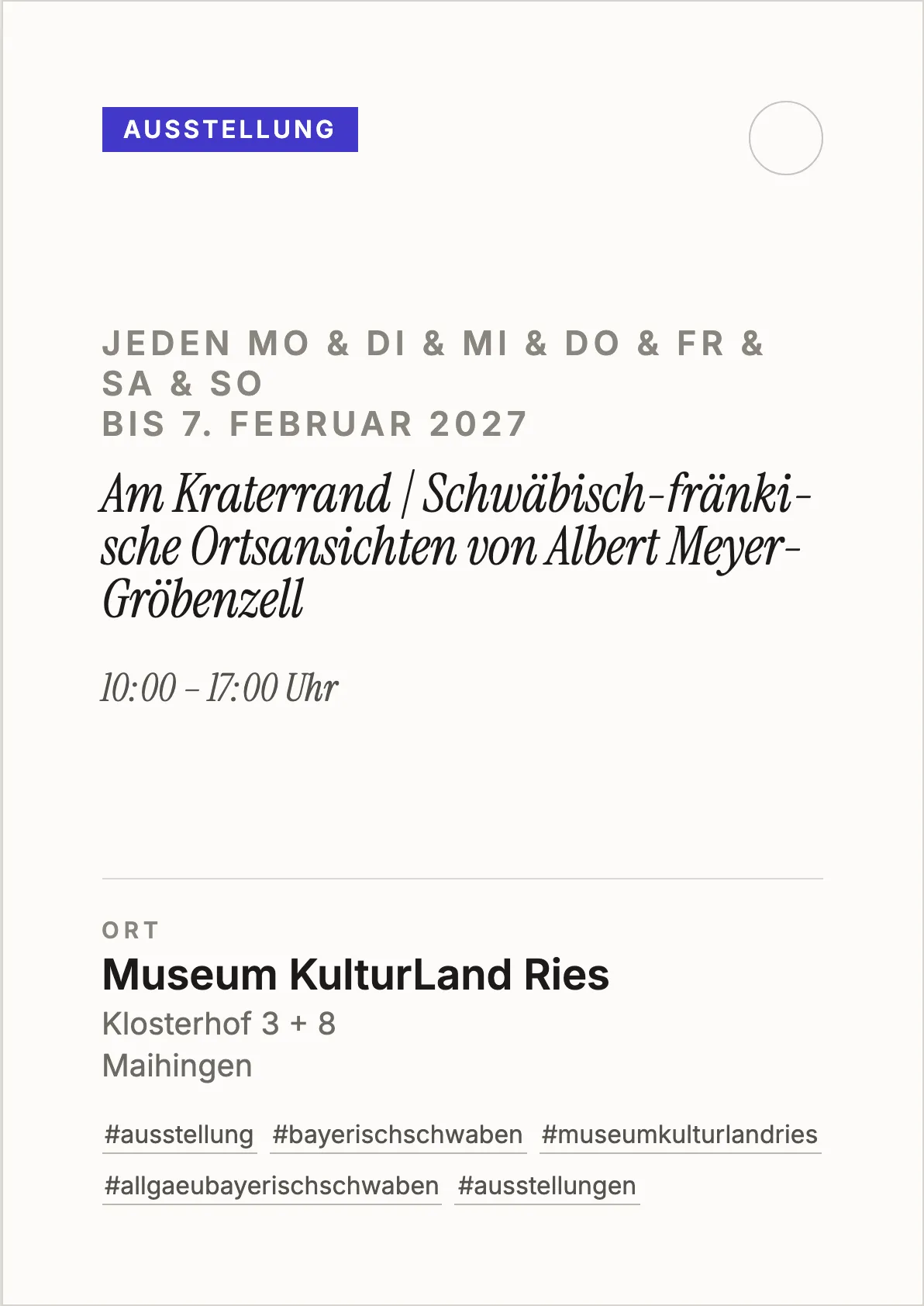 Veranstaltungsflyer