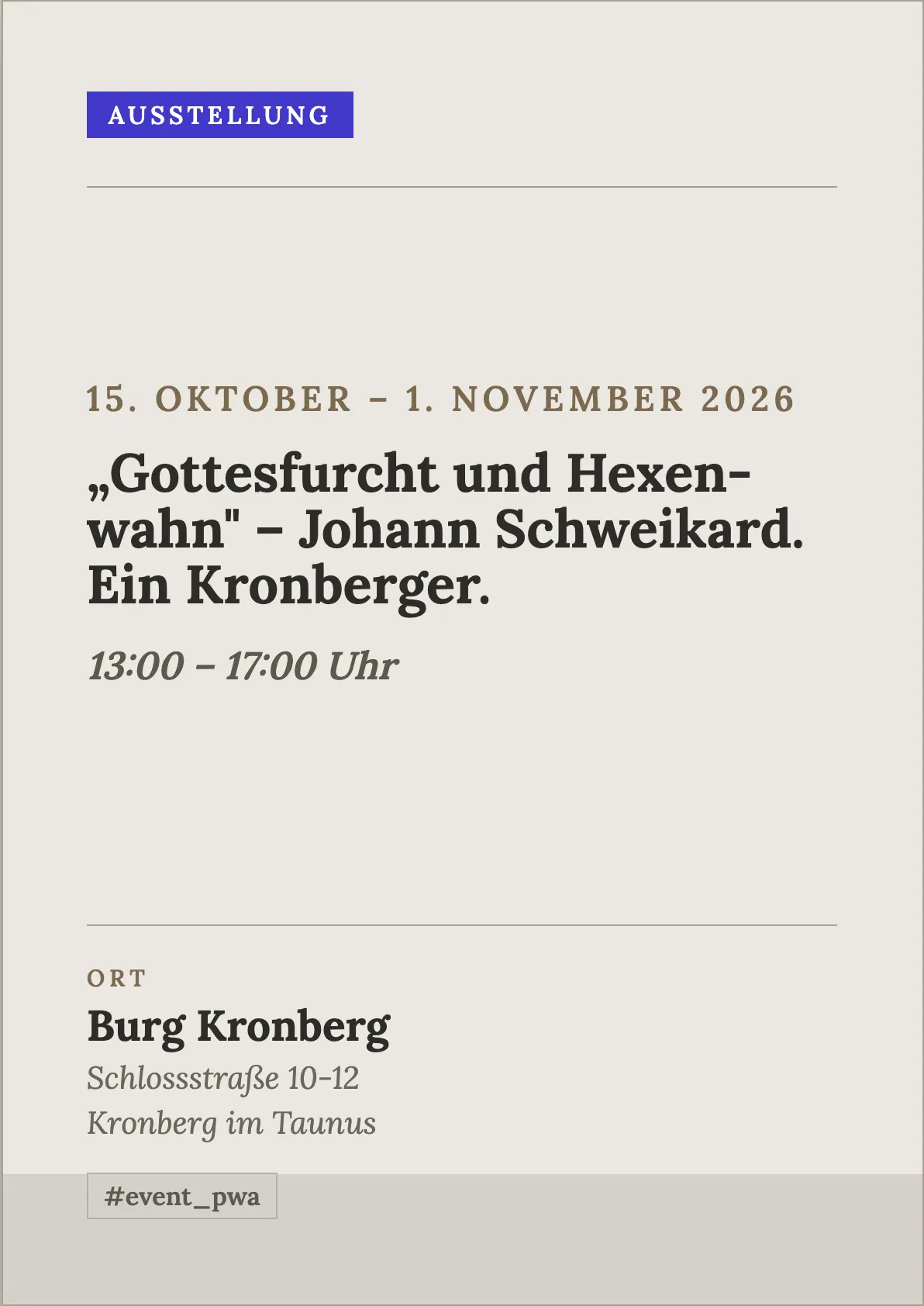 Veranstaltungsflyer