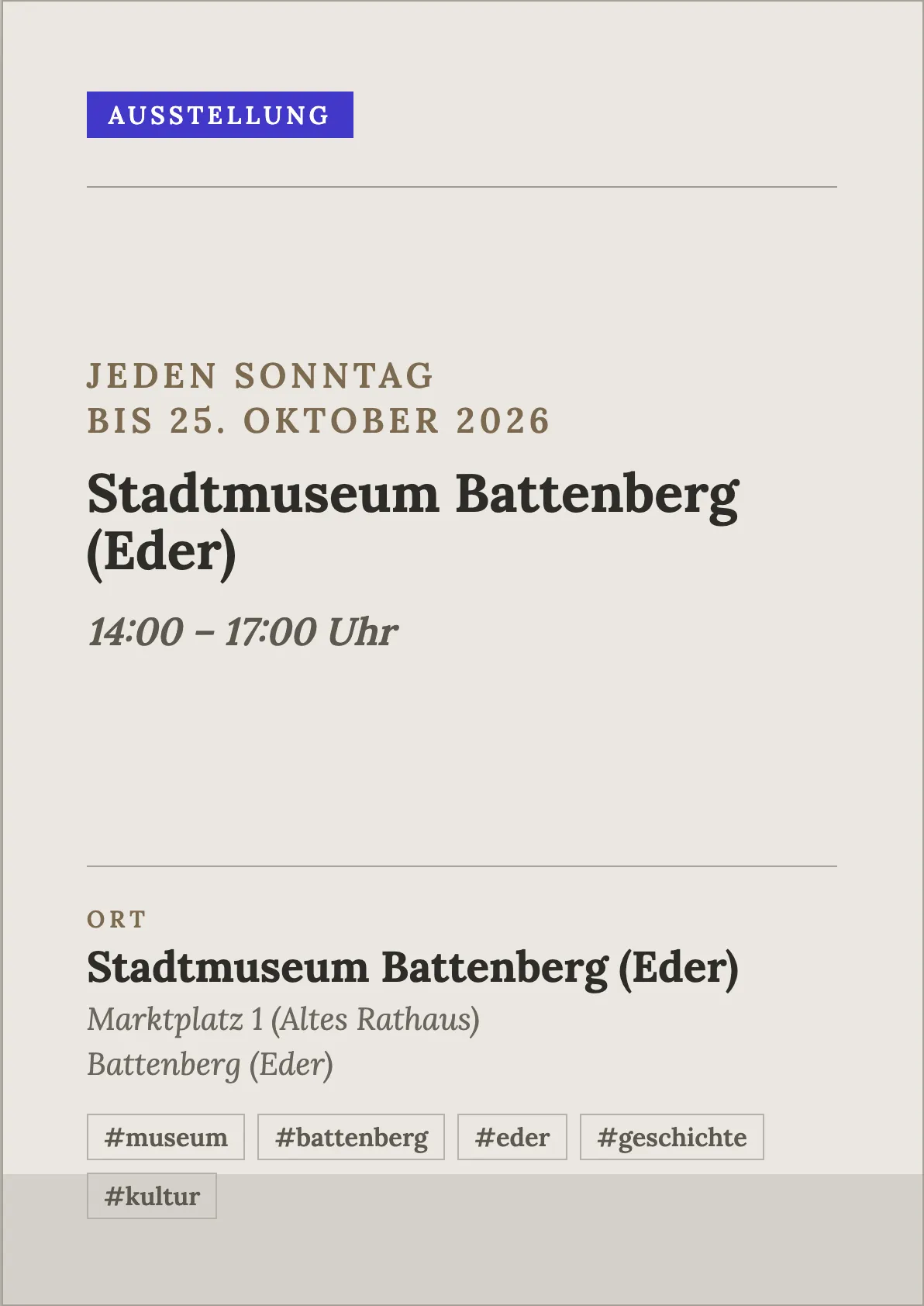 Veranstaltungsflyer