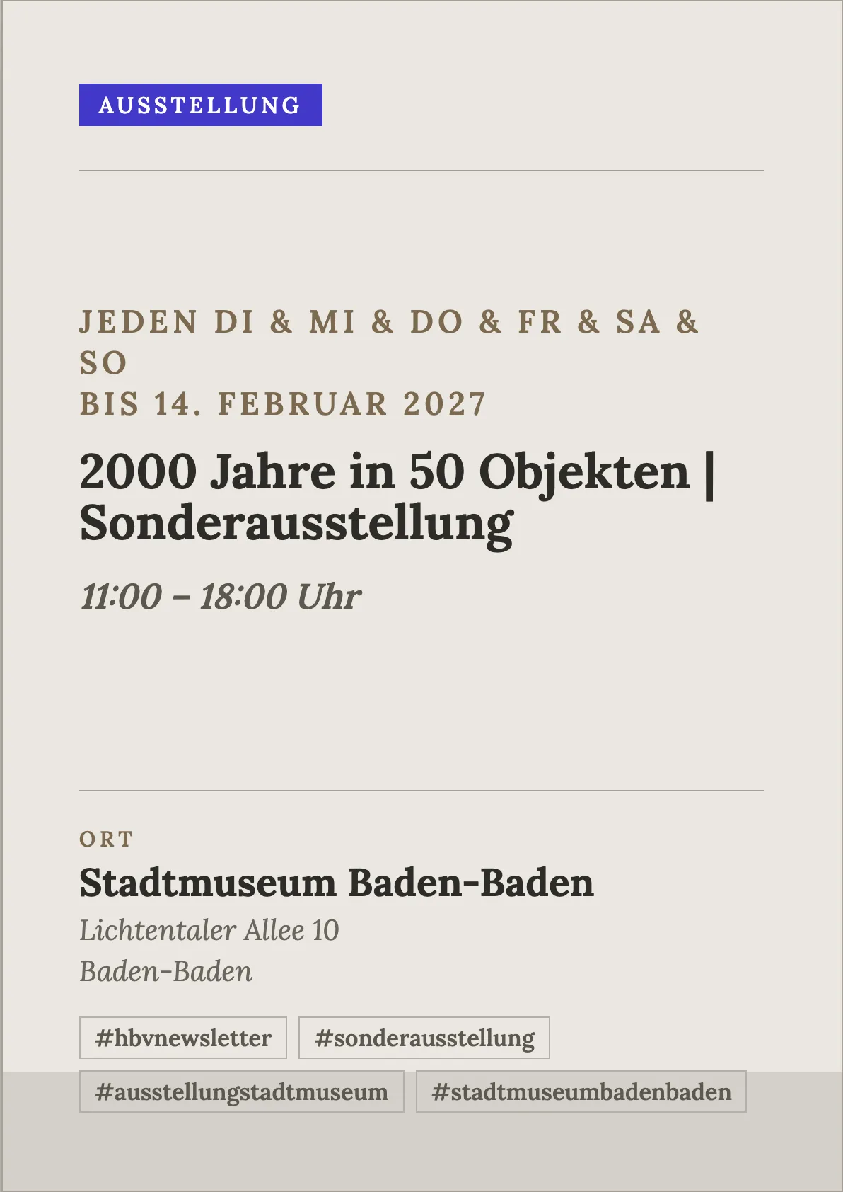 Veranstaltungsflyer