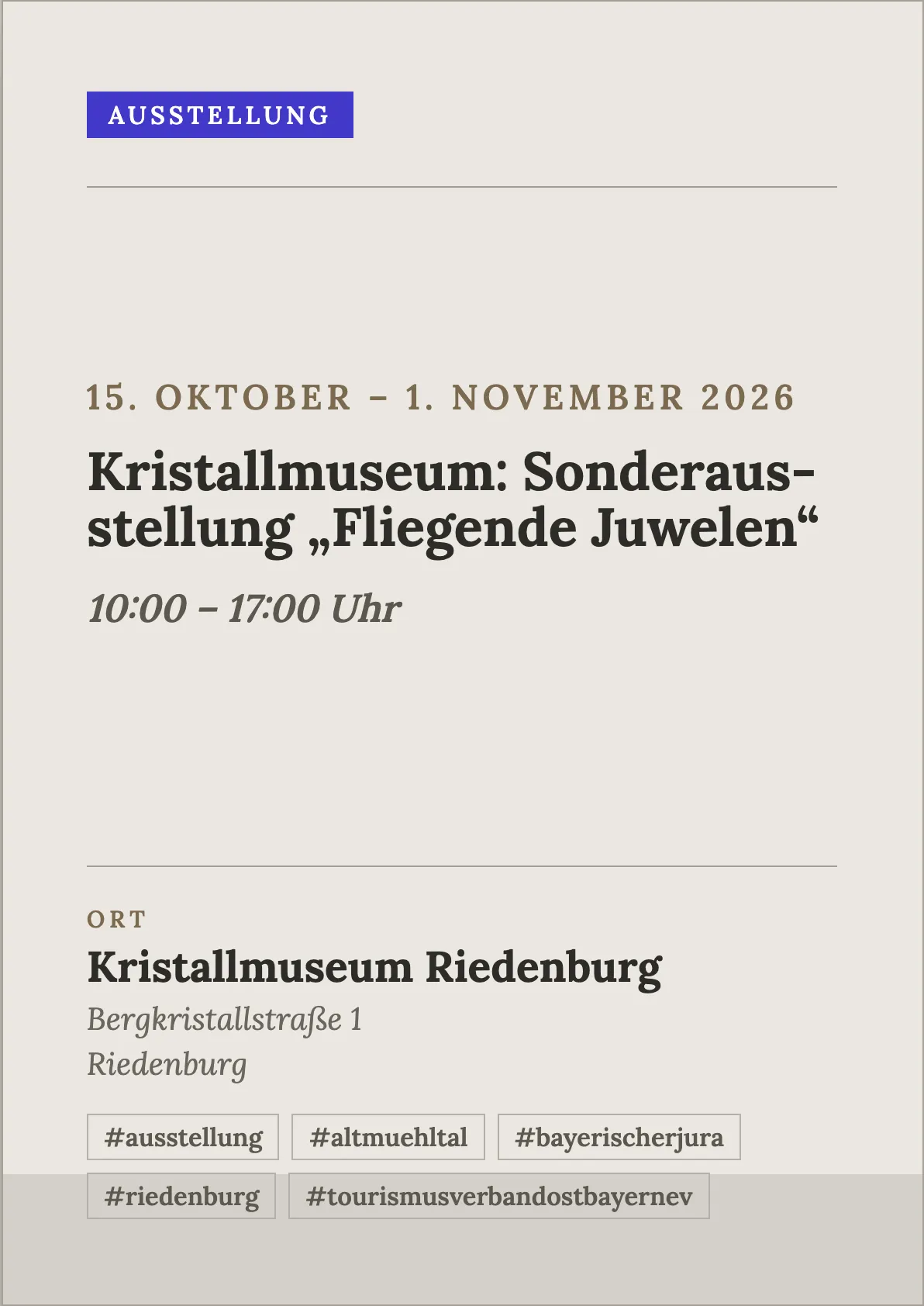 Veranstaltungsflyer
