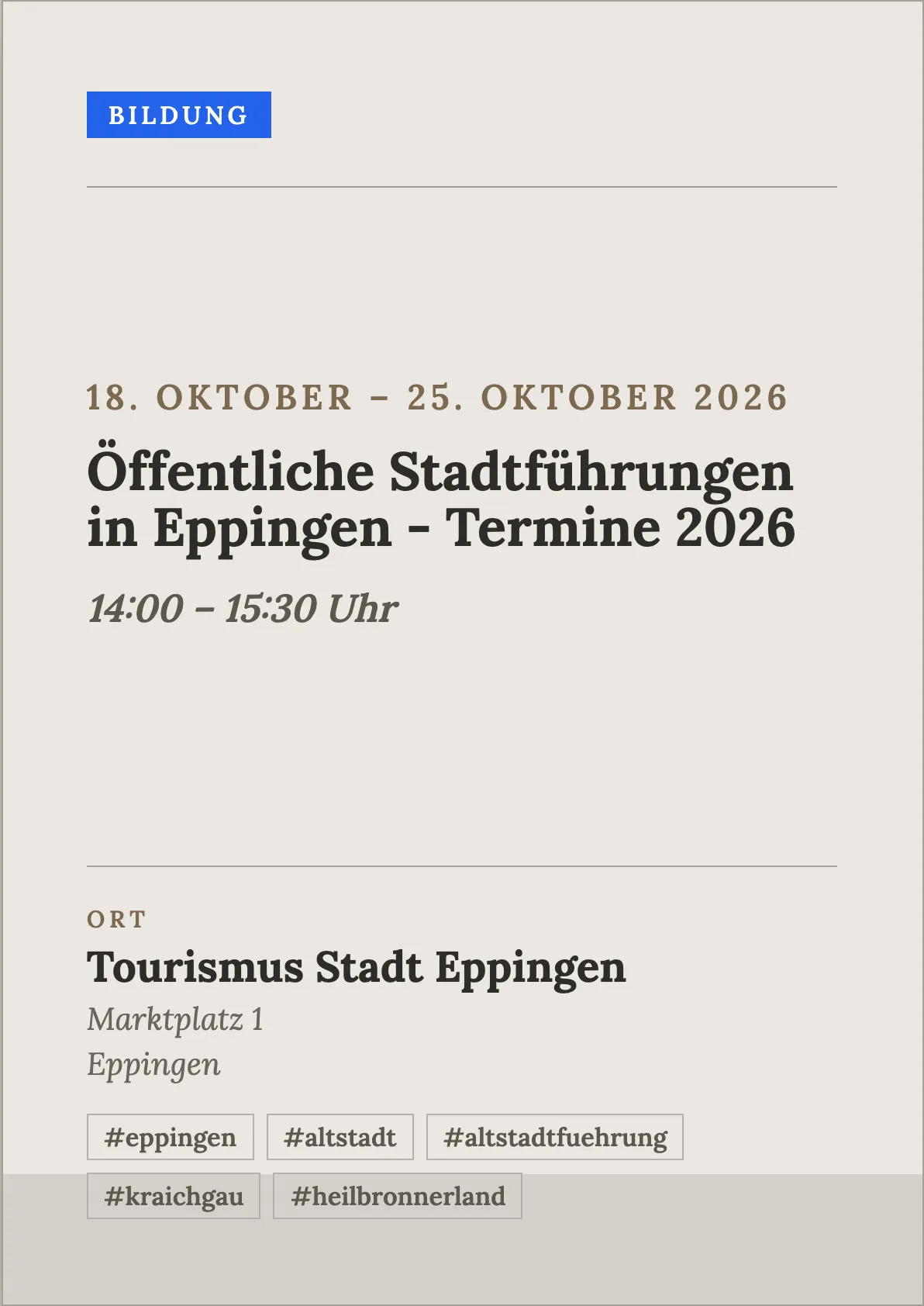 Veranstaltungsflyer