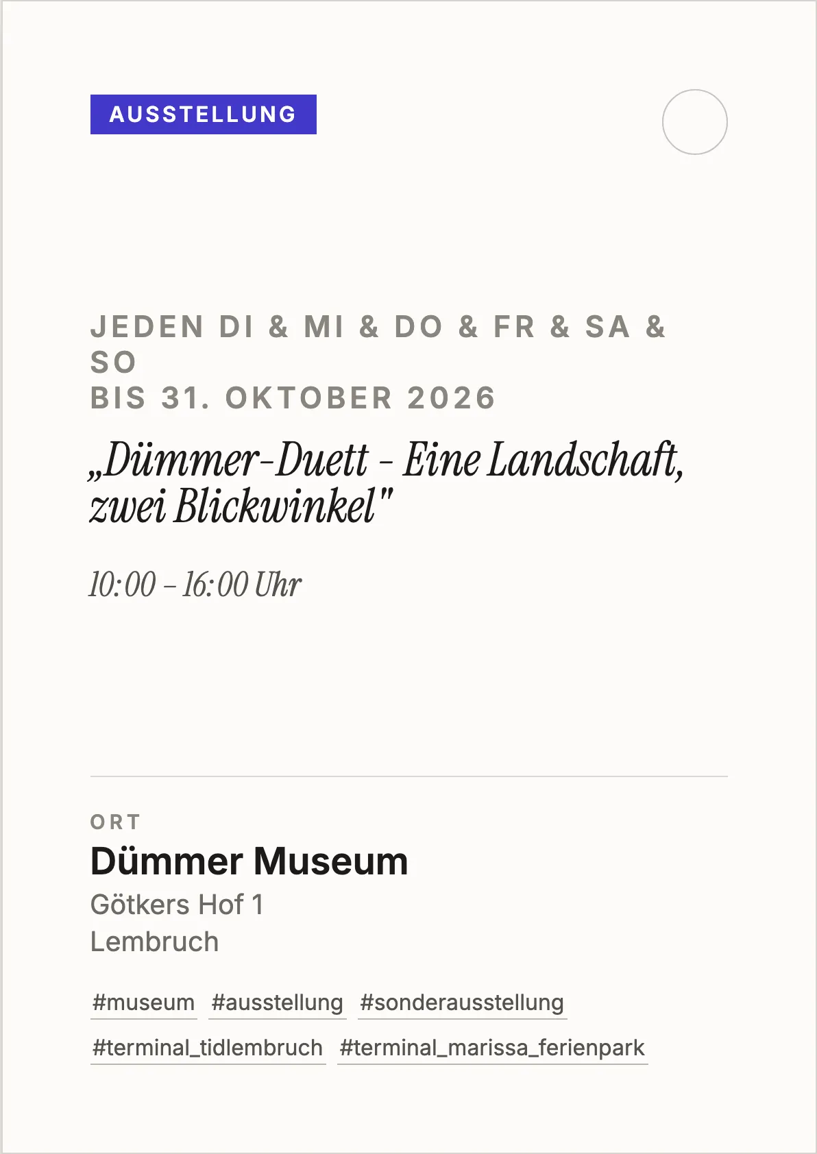 Veranstaltungsflyer