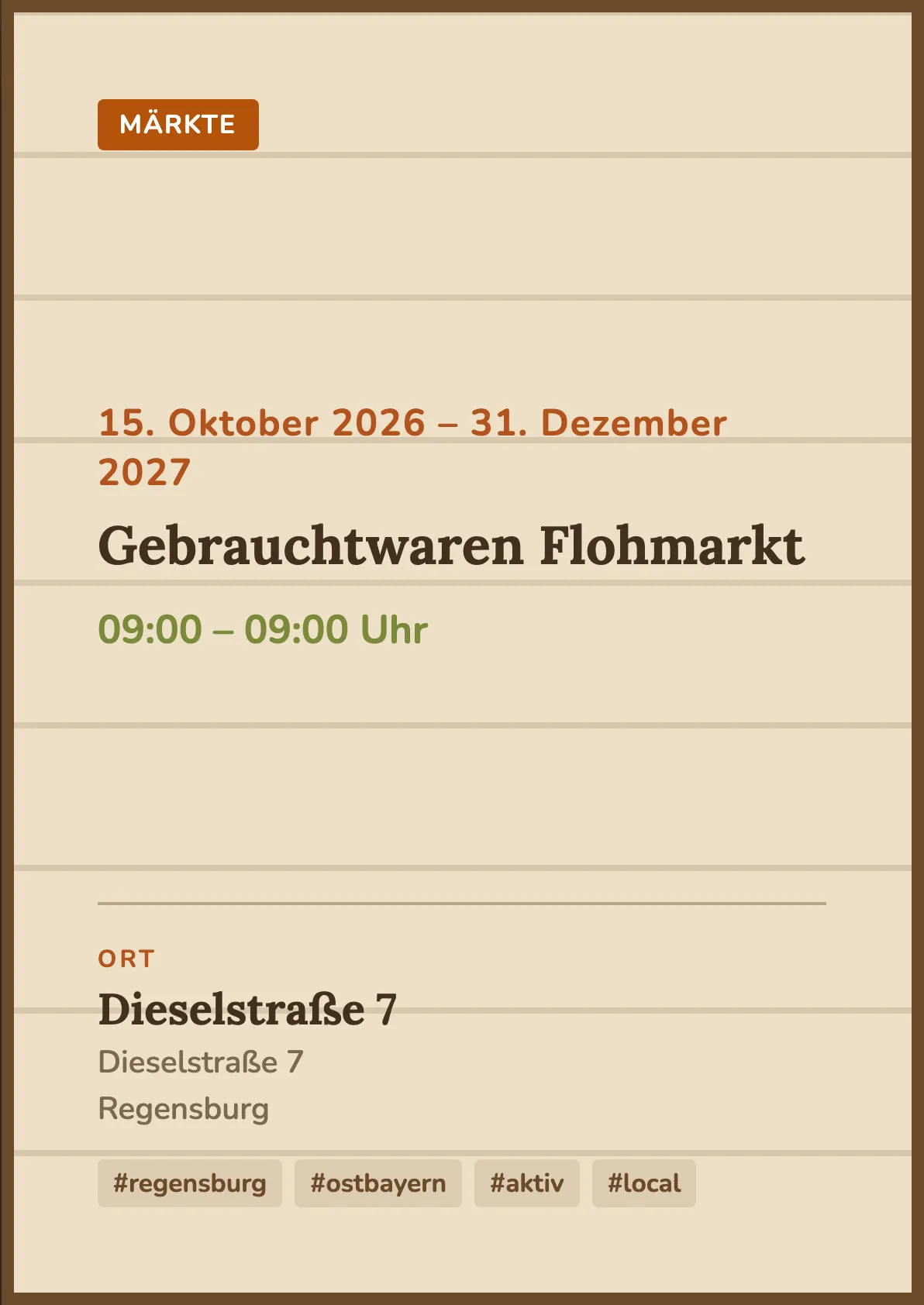 Veranstaltungsflyer