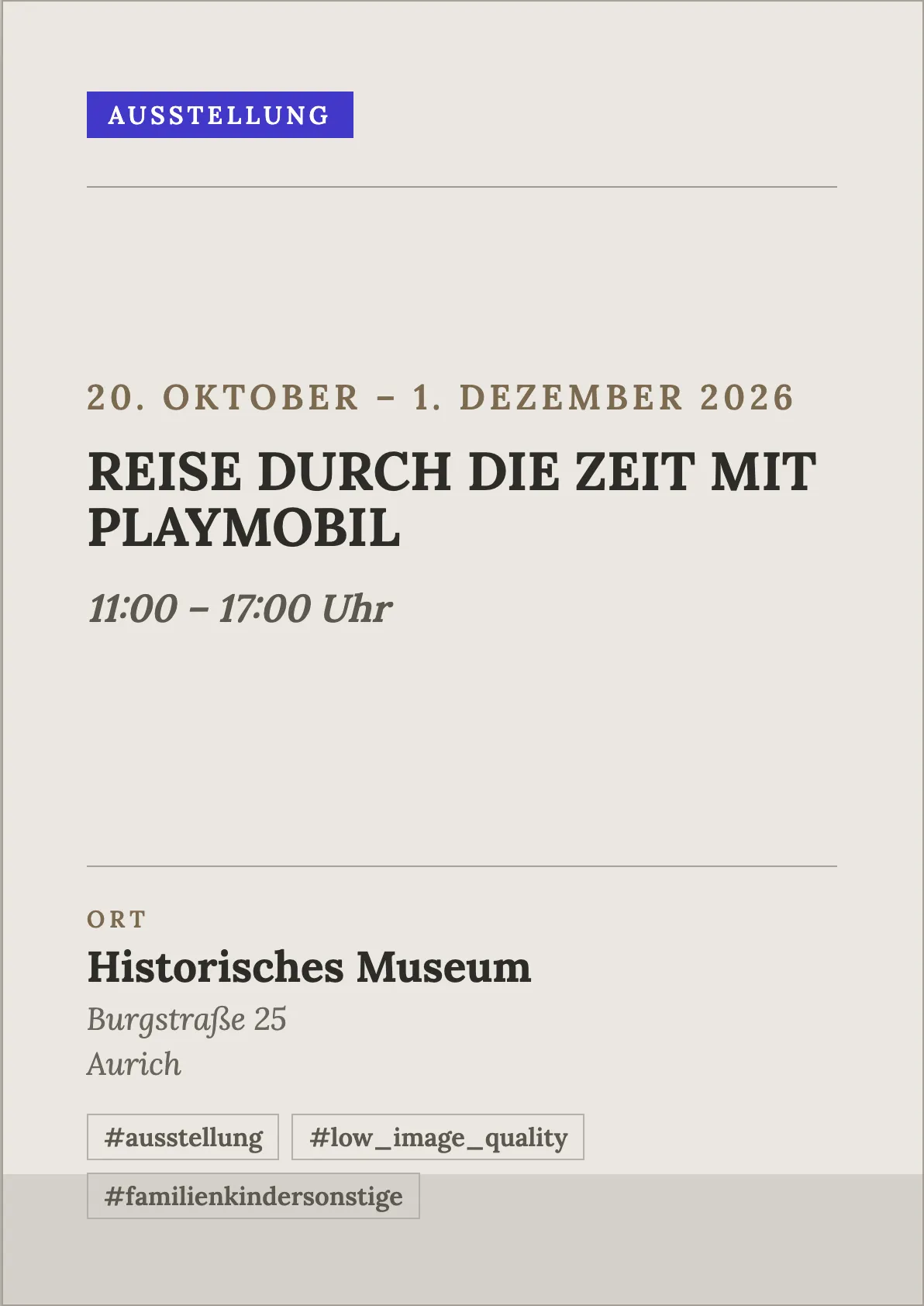 Veranstaltungsflyer