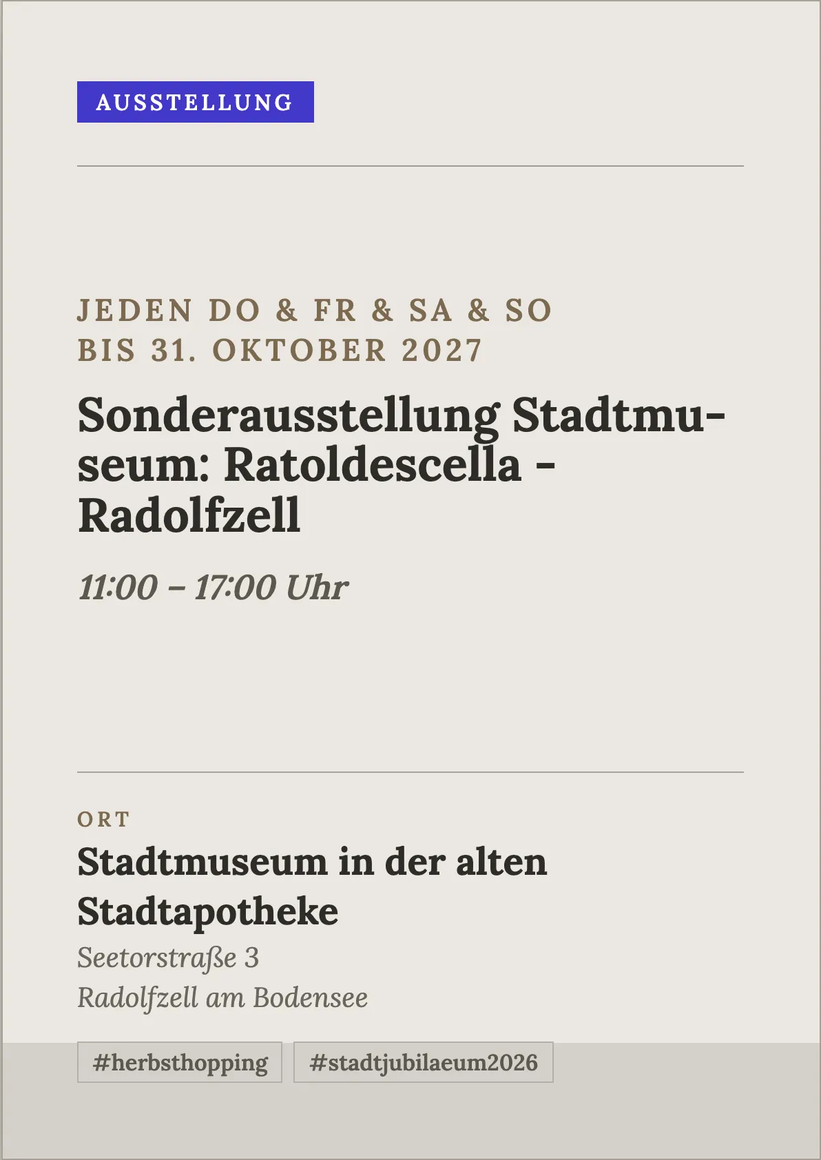 Veranstaltungsflyer