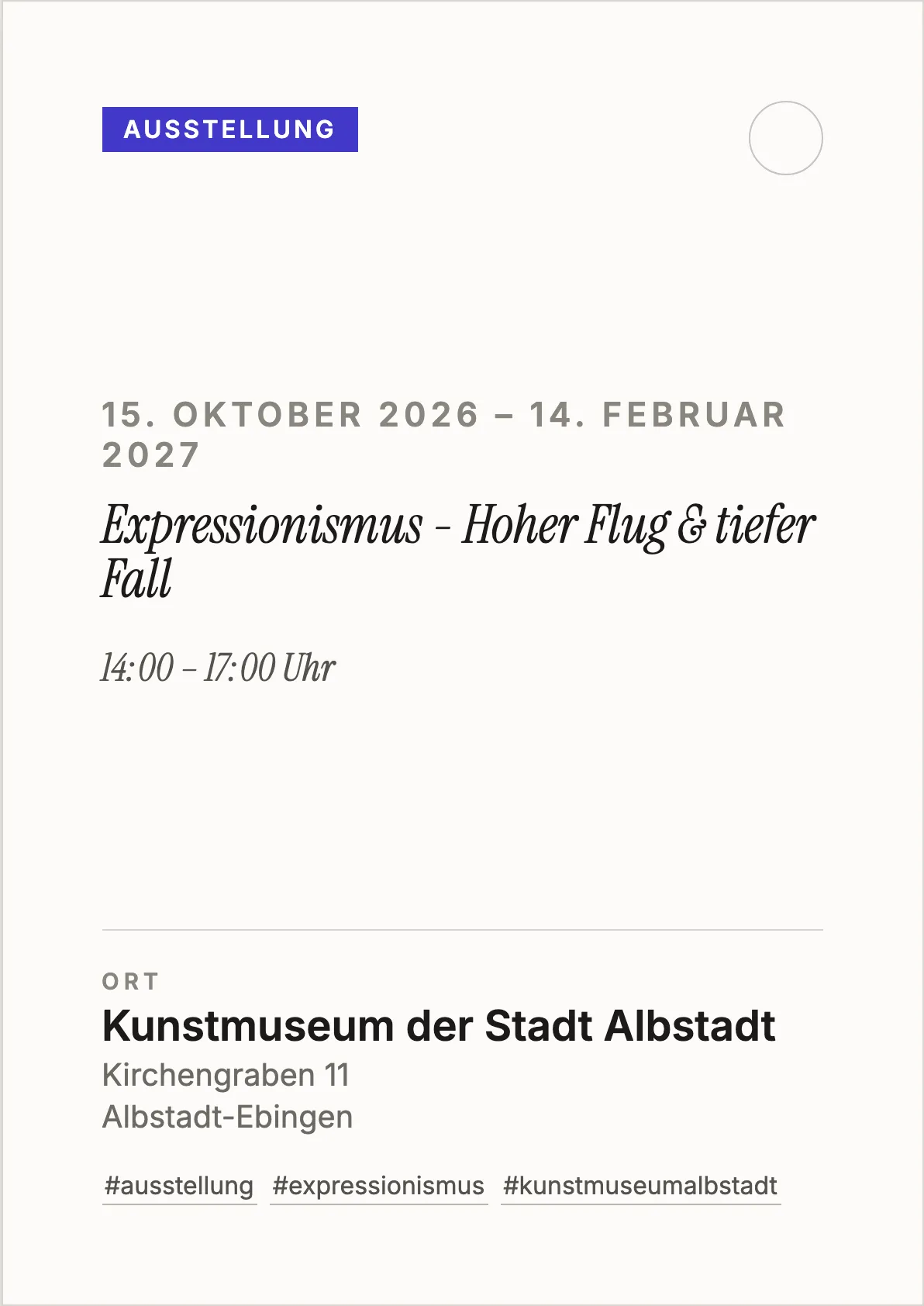 Veranstaltungsflyer