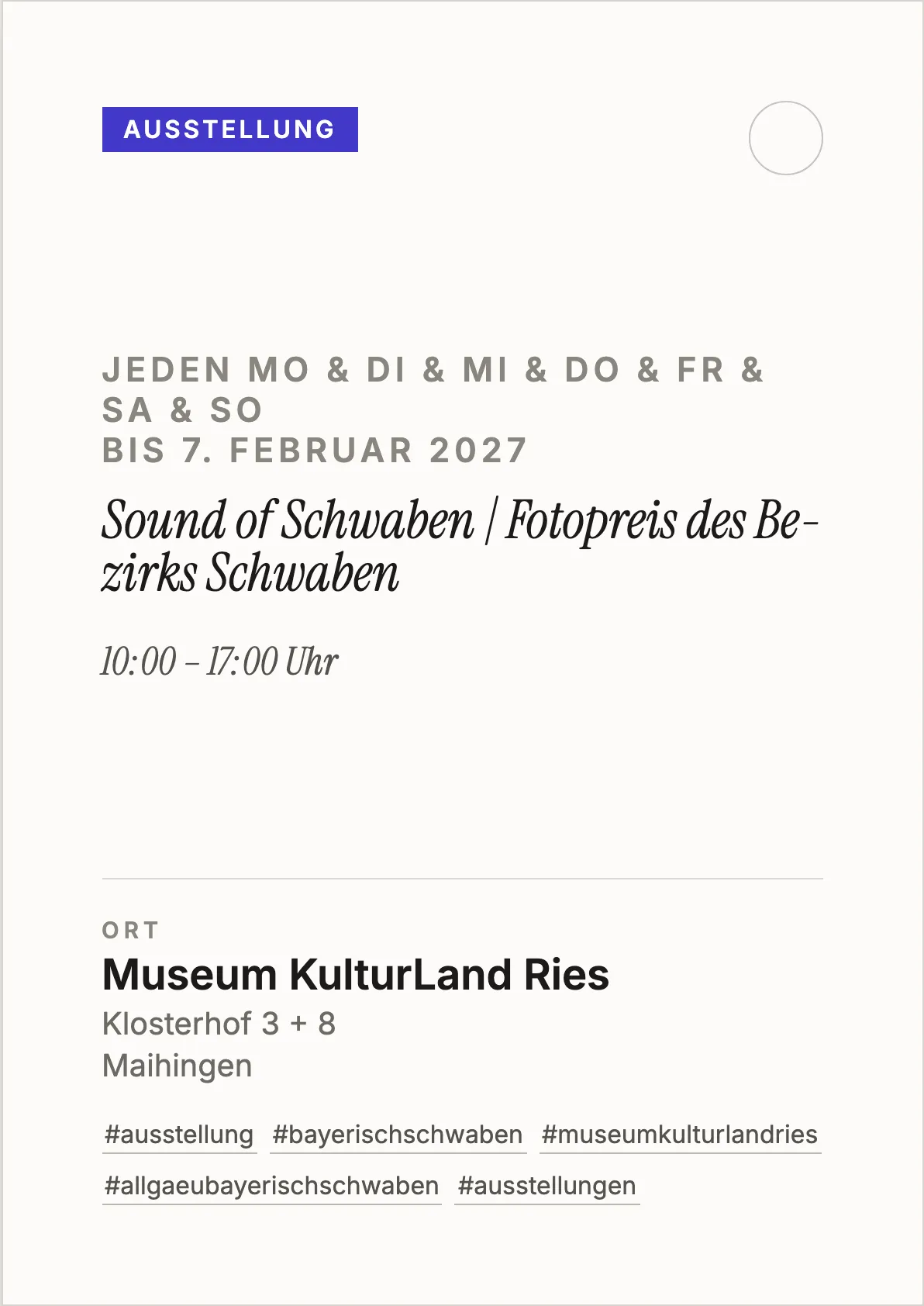 Veranstaltungsflyer