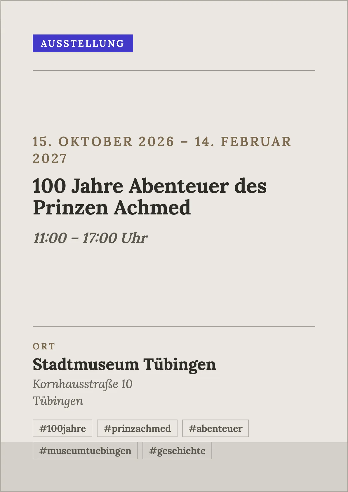 Veranstaltungsflyer