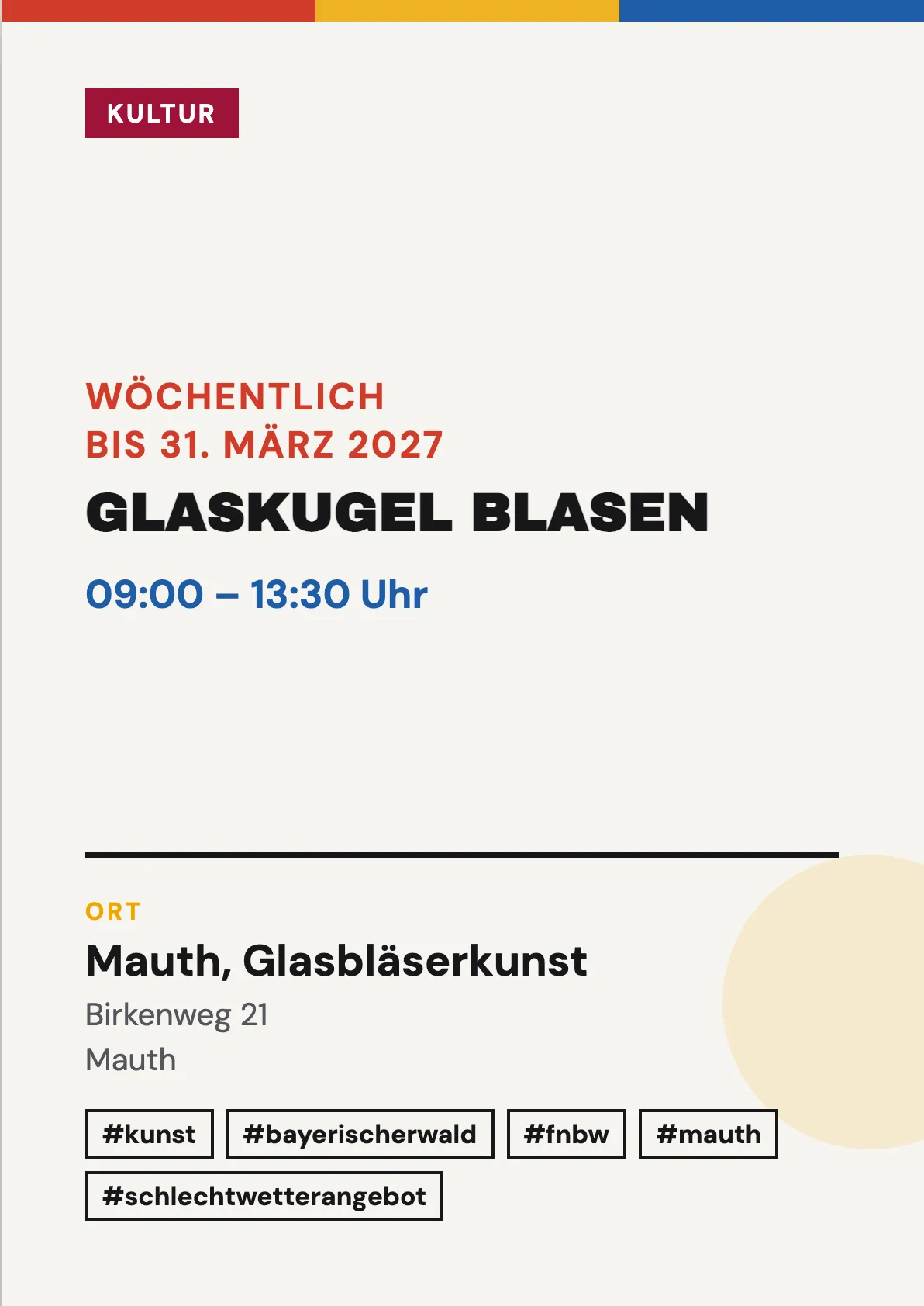 Veranstaltungsflyer