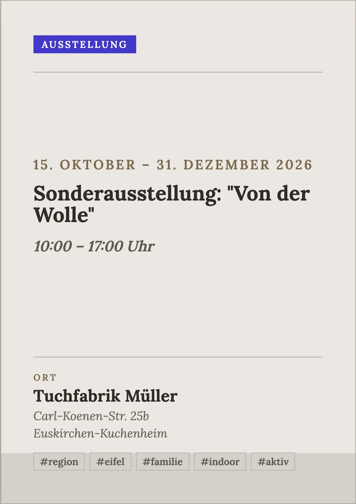 Veranstaltungsflyer