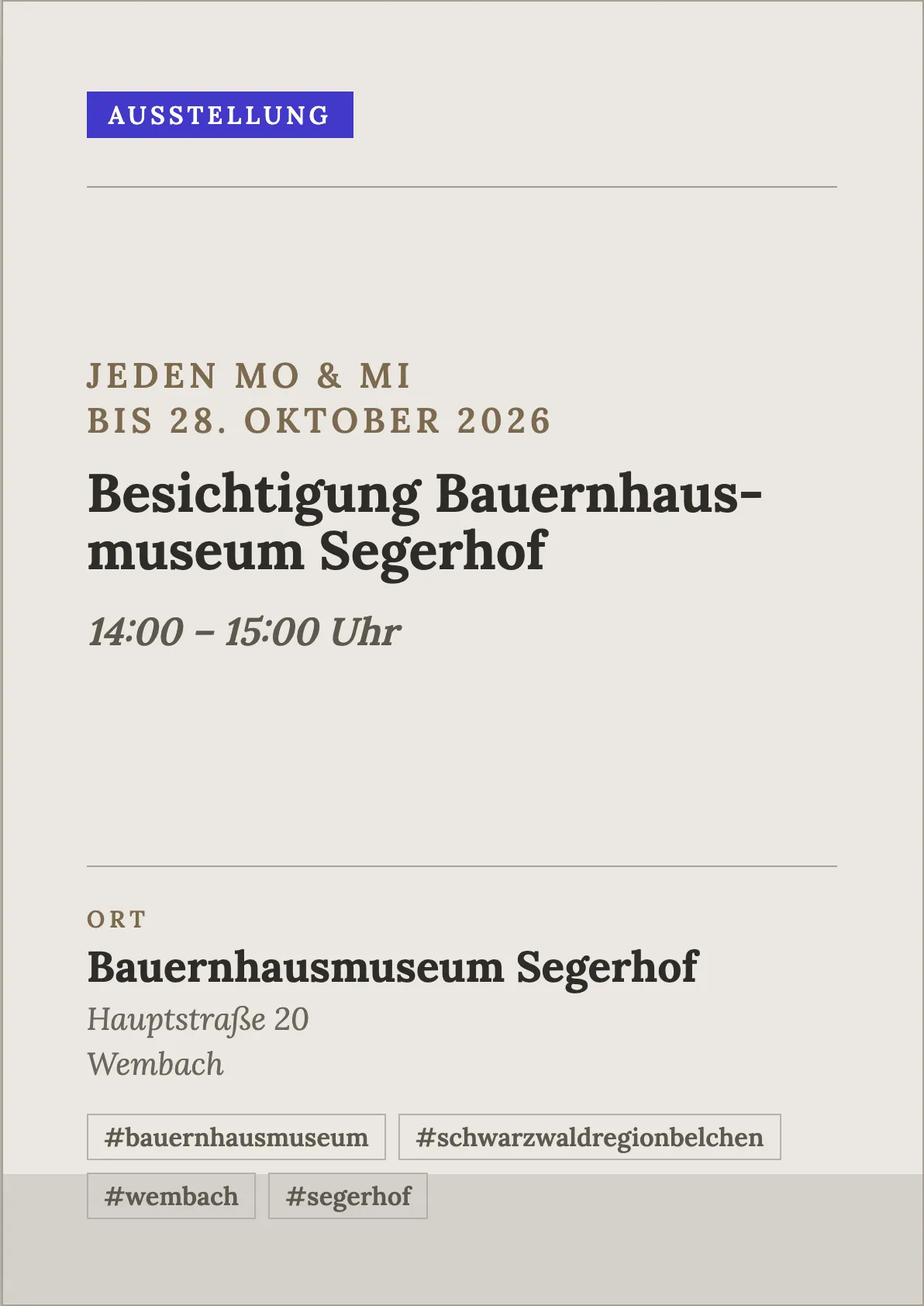 Veranstaltungsflyer