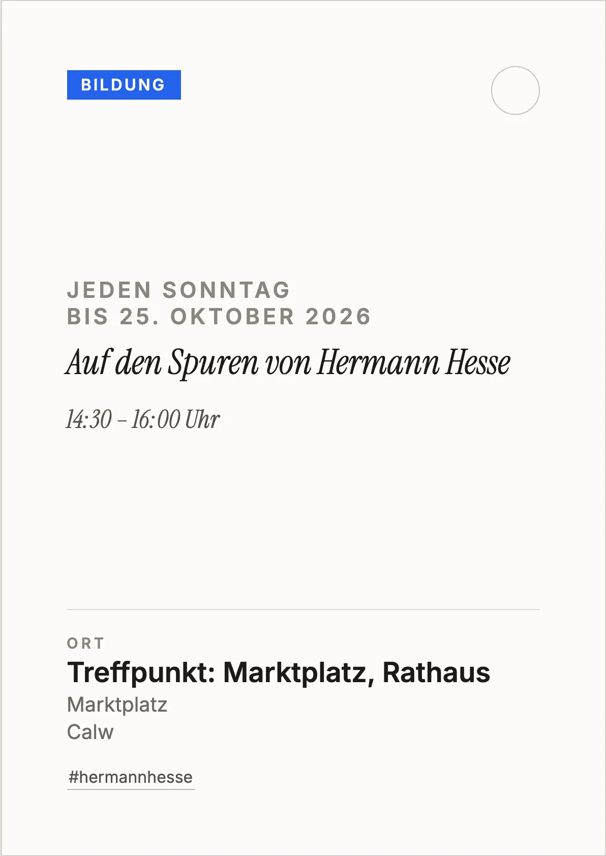 Veranstaltungsflyer