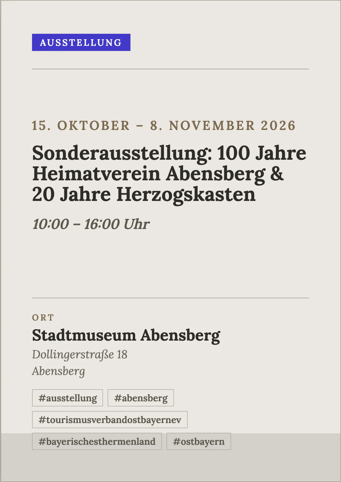 Veranstaltungsflyer