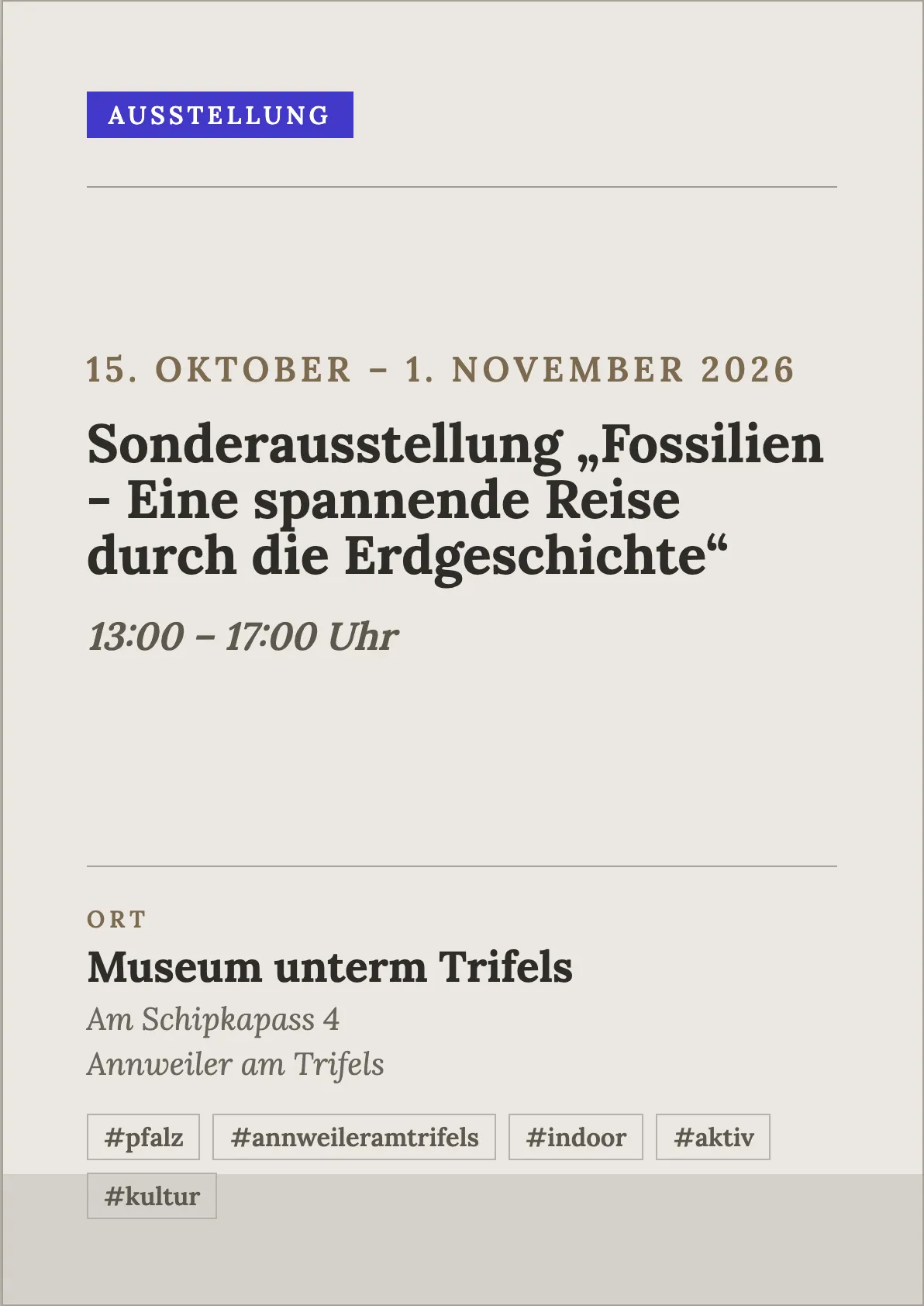 Veranstaltungsflyer