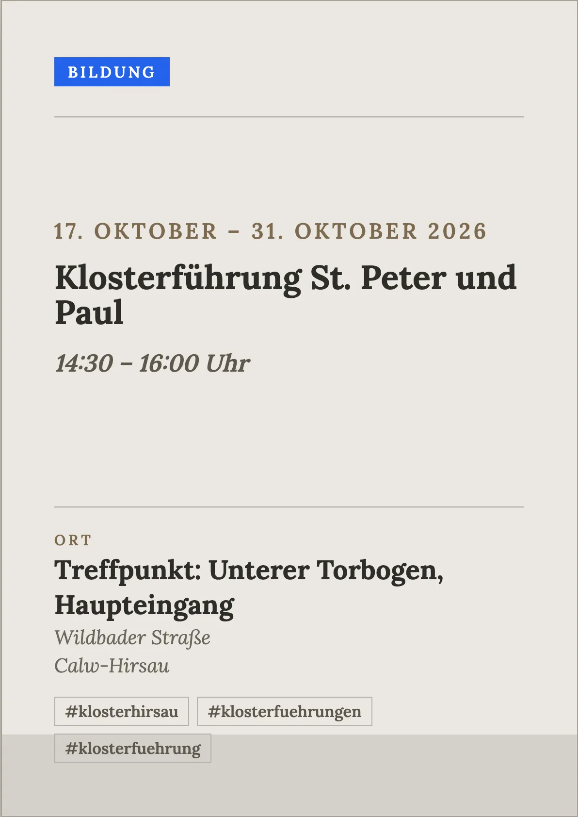 Veranstaltungsflyer