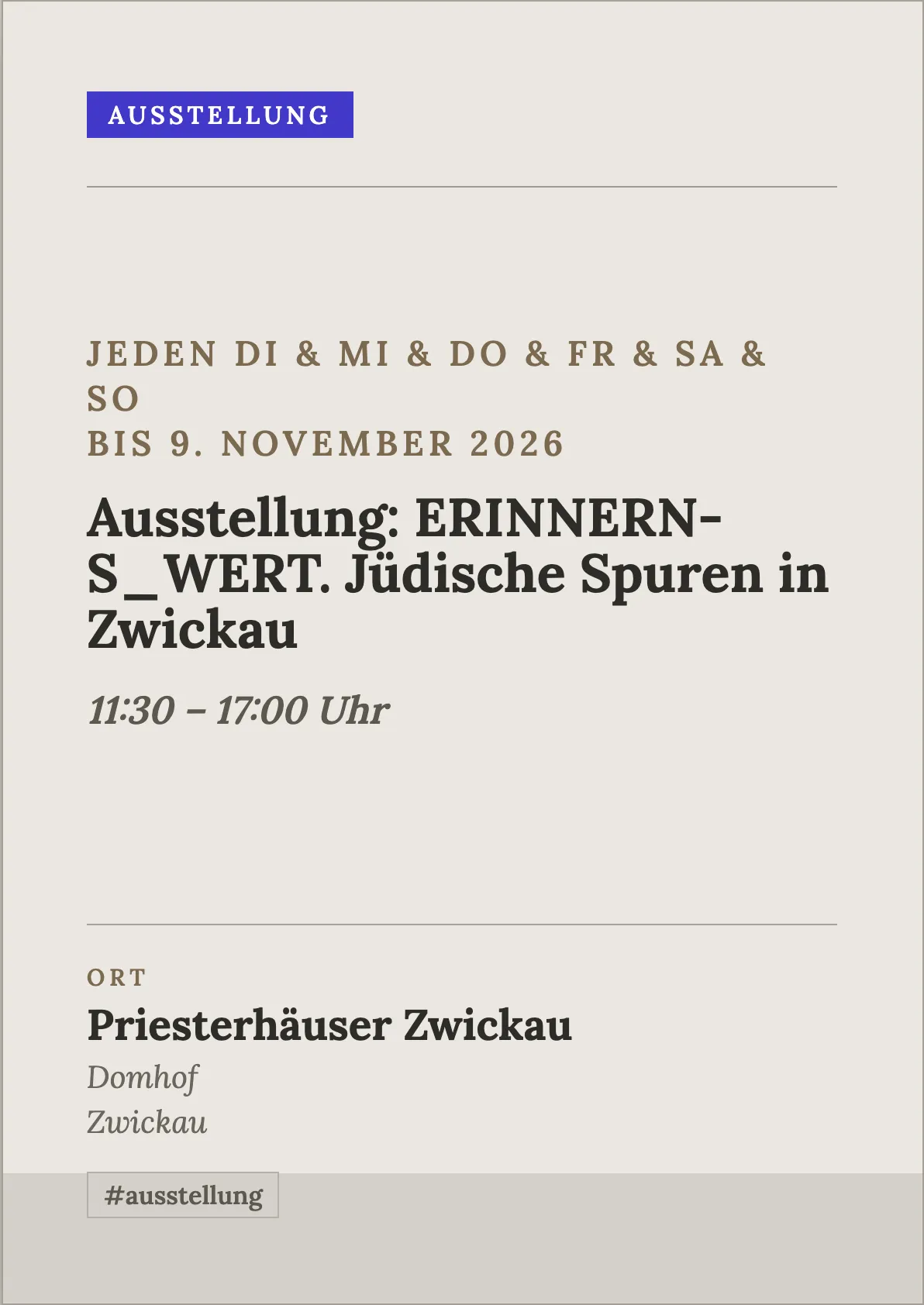 Veranstaltungsflyer