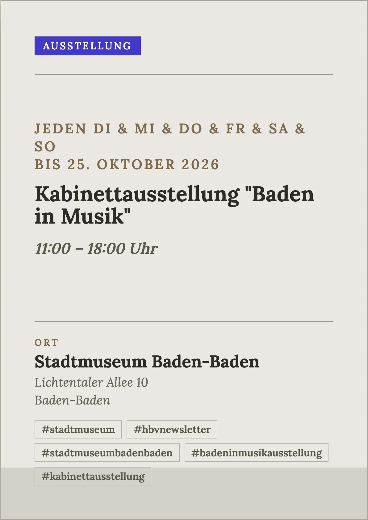 Veranstaltungsflyer