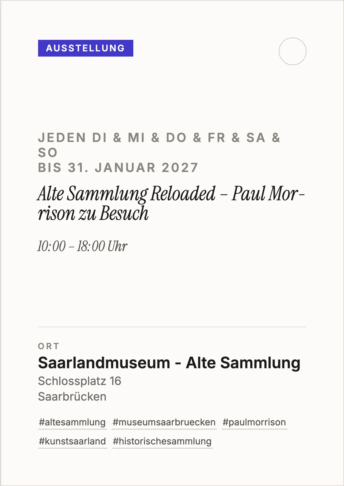 Veranstaltungsflyer