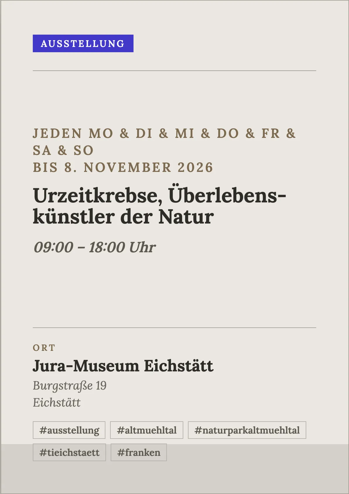 Veranstaltungsflyer