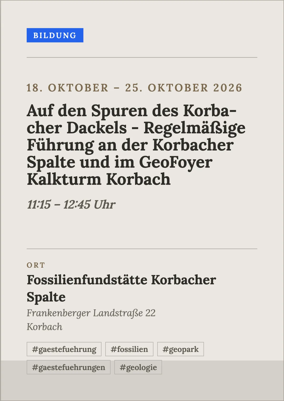 Veranstaltungsflyer