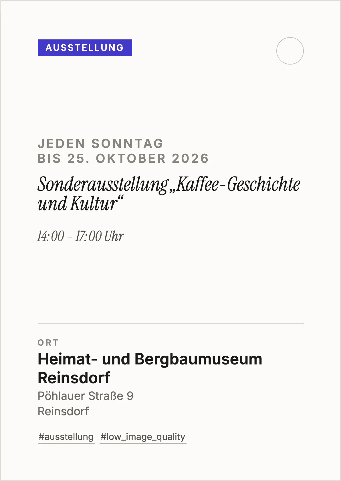 Veranstaltungsflyer
