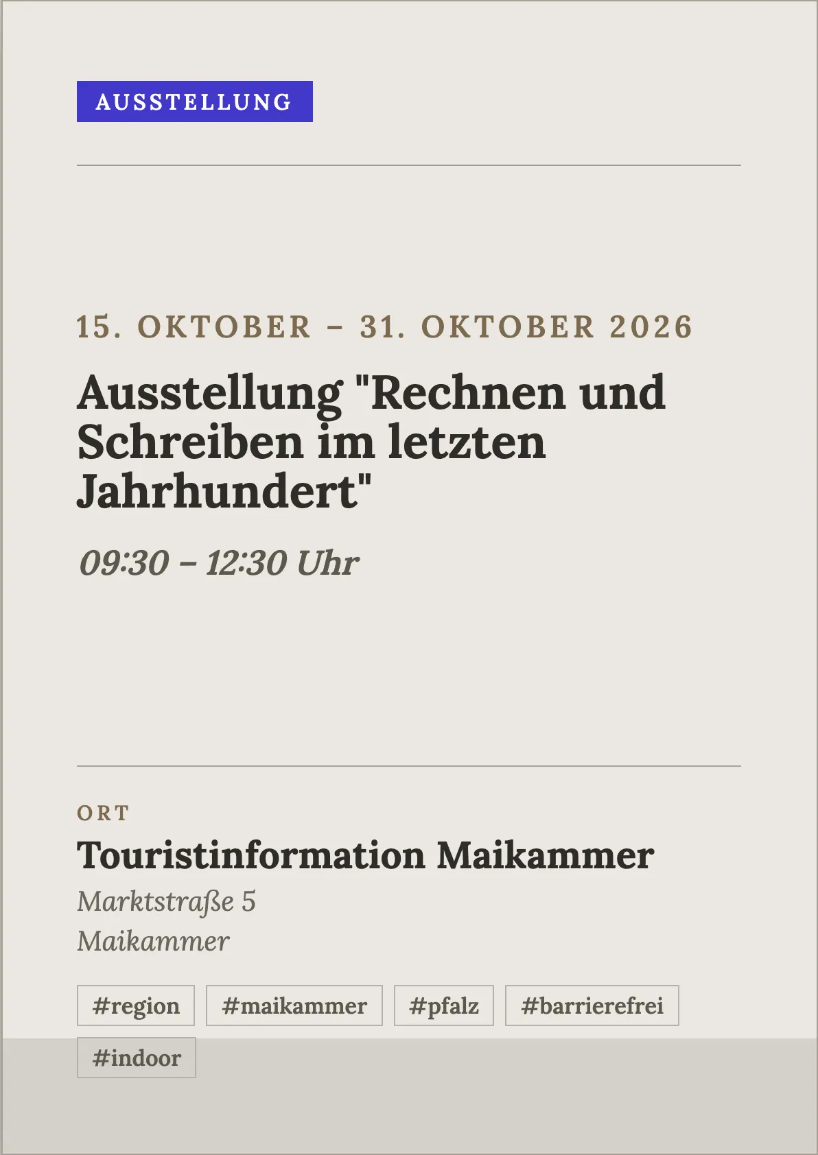 Veranstaltungsflyer