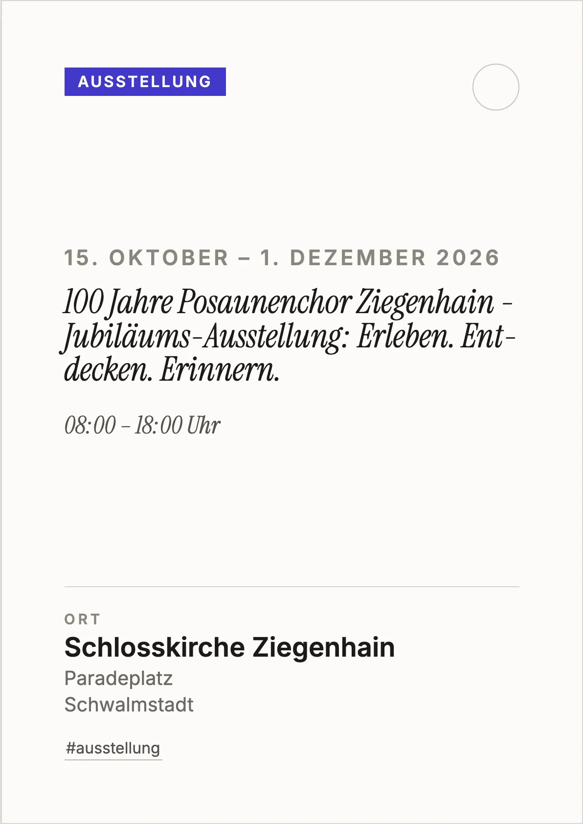 Veranstaltungsflyer