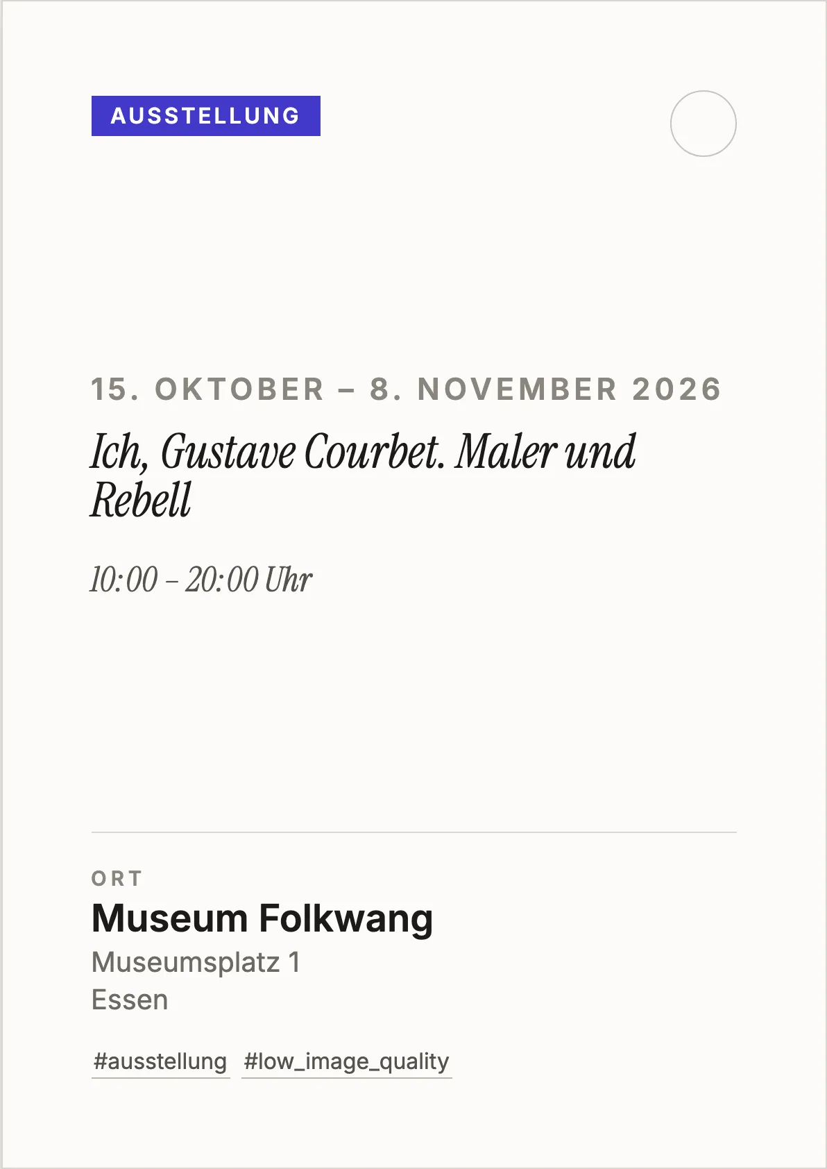 Veranstaltungsflyer