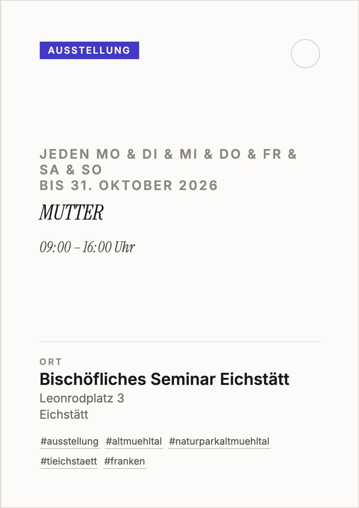 Veranstaltungsflyer