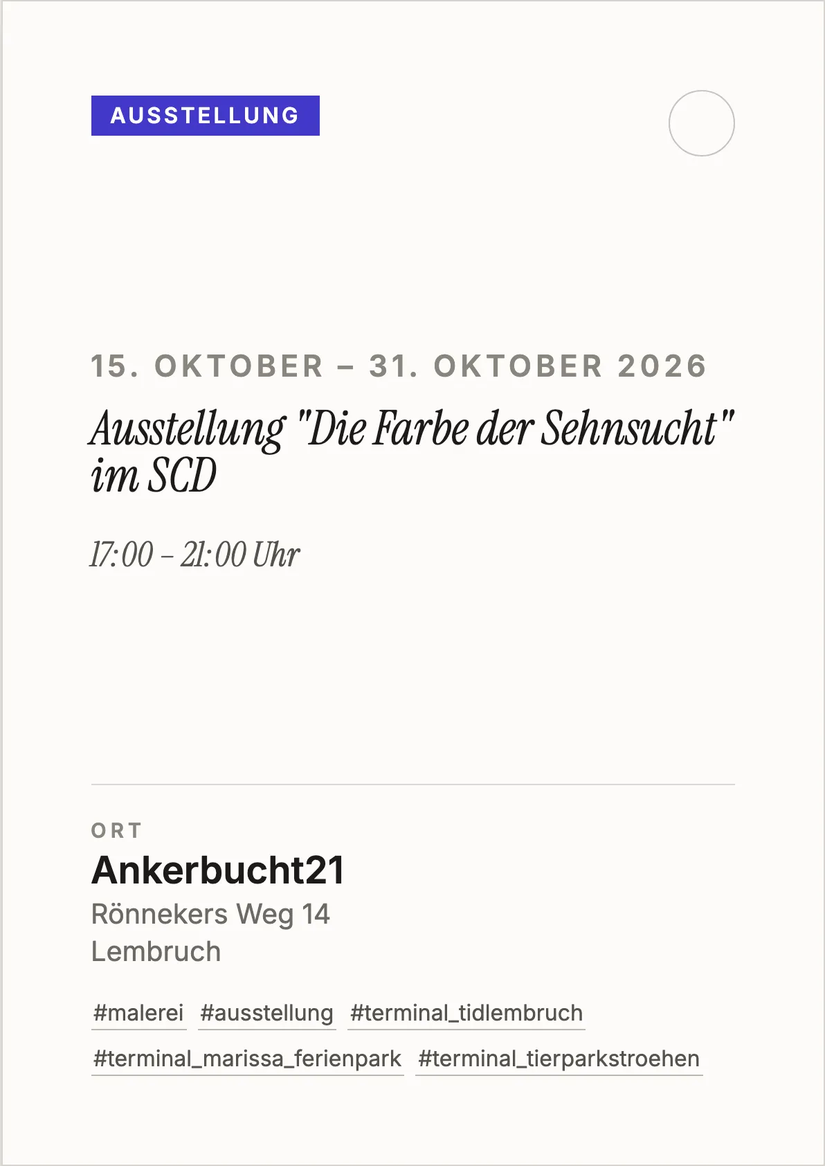 Veranstaltungsflyer