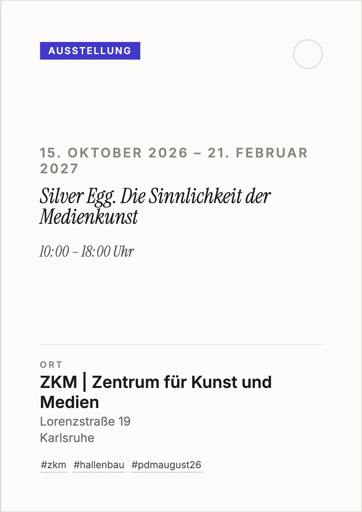 Veranstaltungsflyer