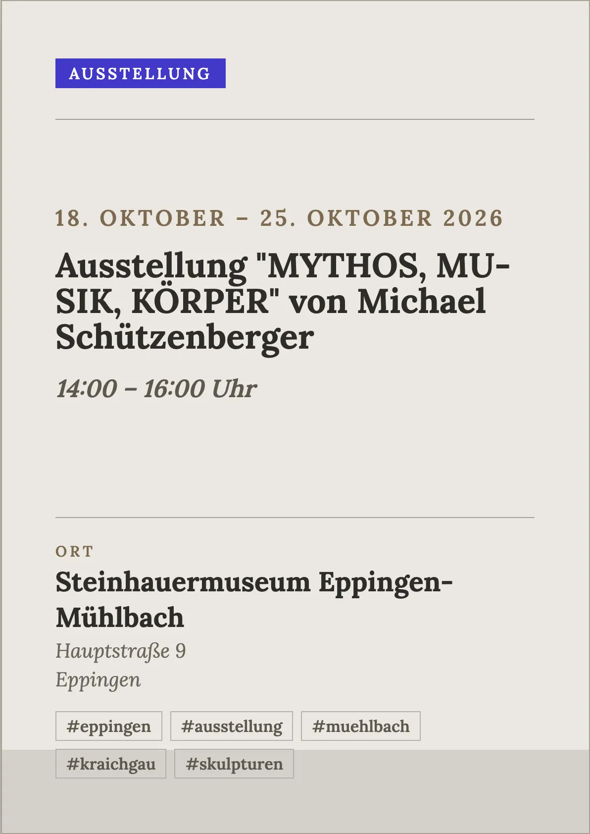 Veranstaltungsflyer