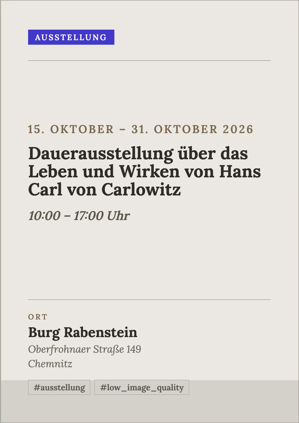 Veranstaltungsflyer