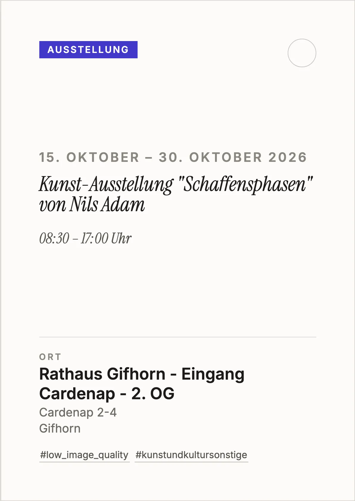 Veranstaltungsflyer
