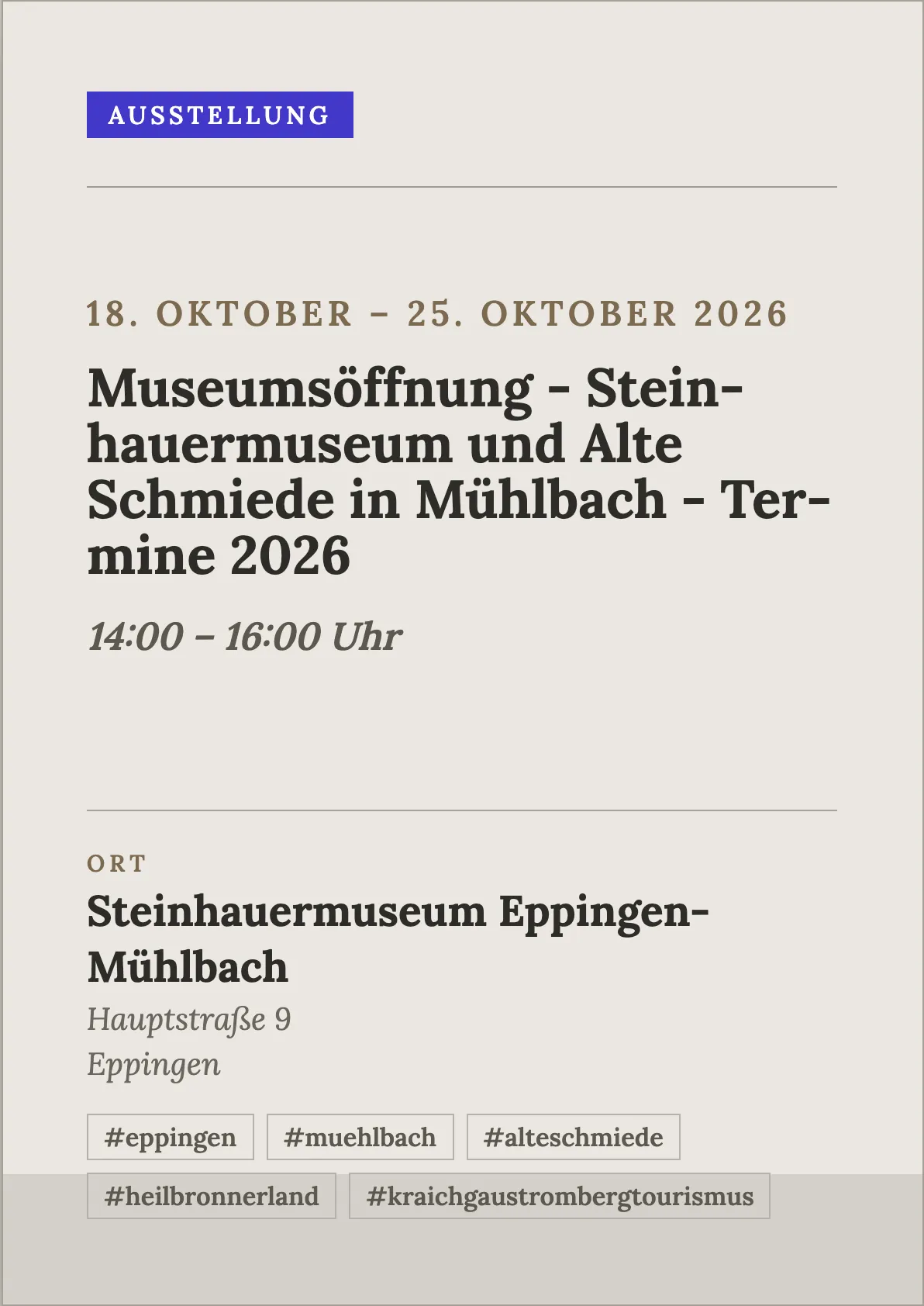 Veranstaltungsflyer
