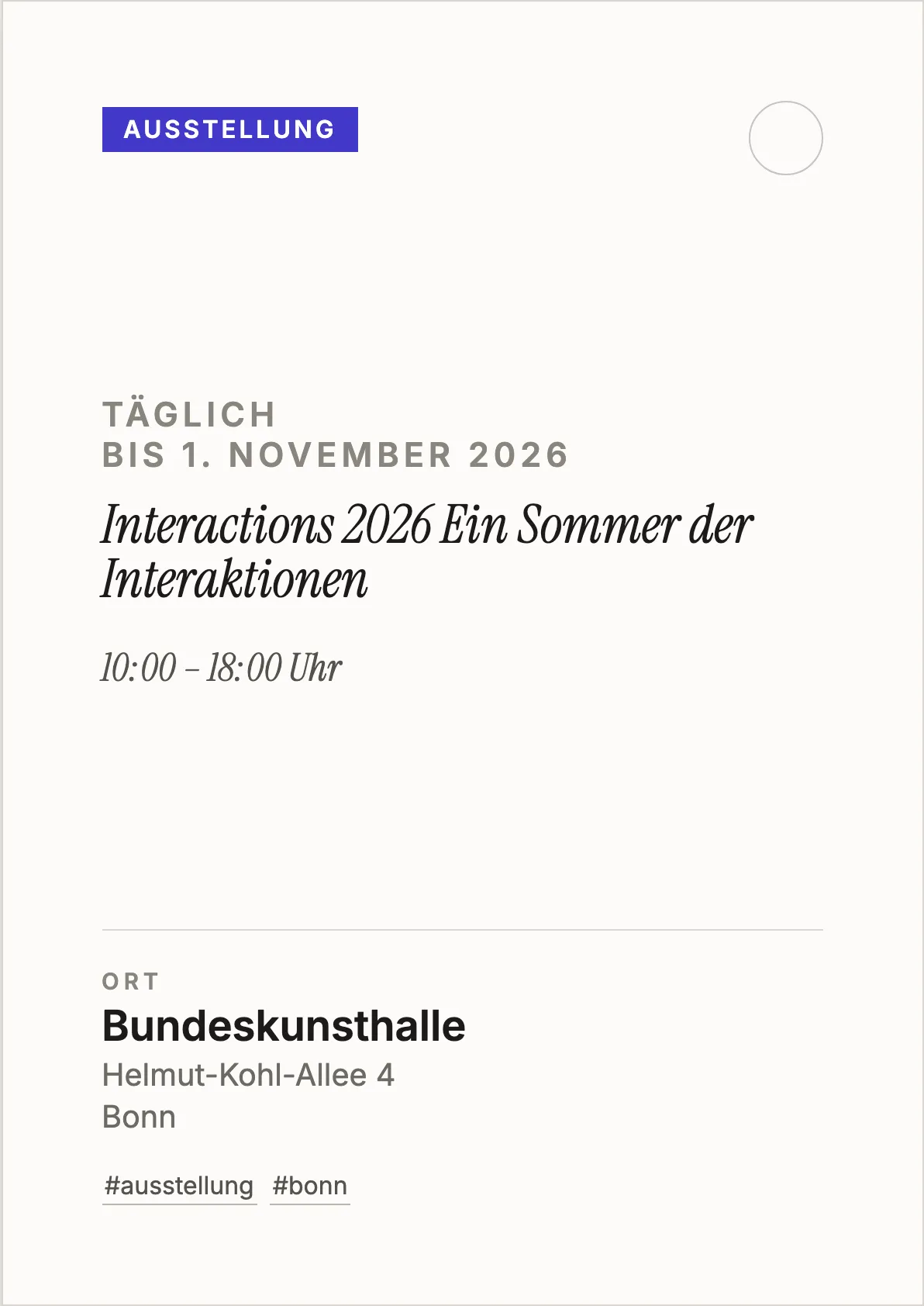 Veranstaltungsflyer