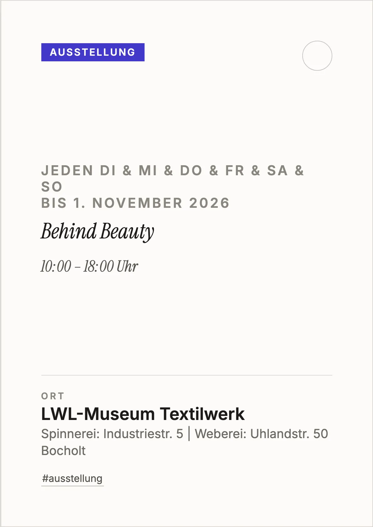 Veranstaltungsflyer