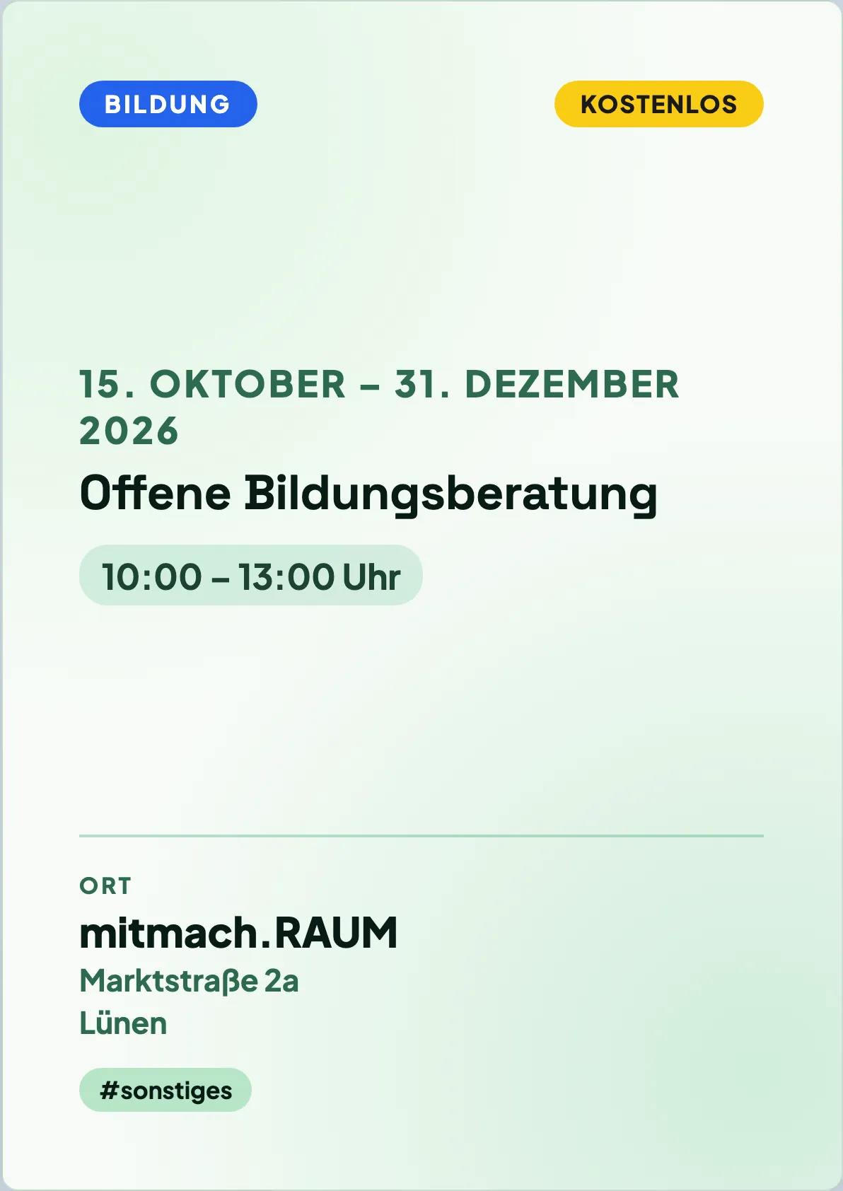 Veranstaltungsflyer