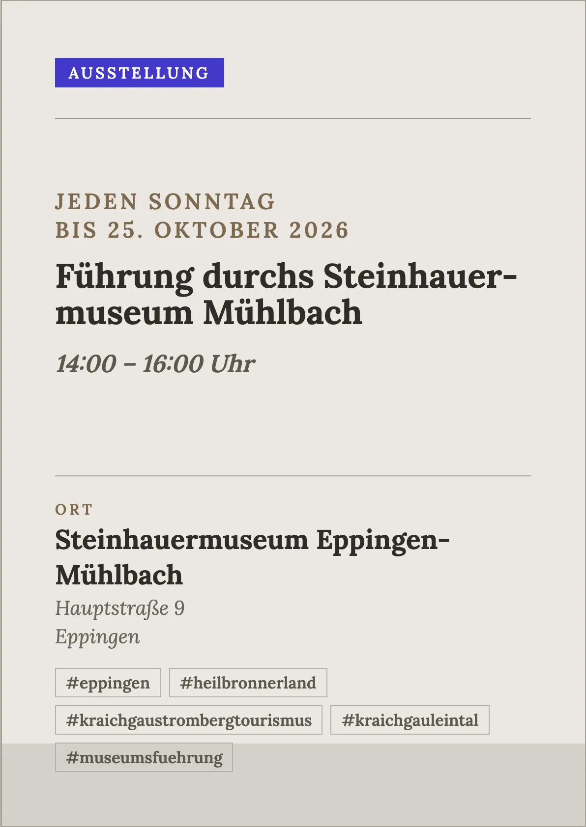 Veranstaltungsflyer