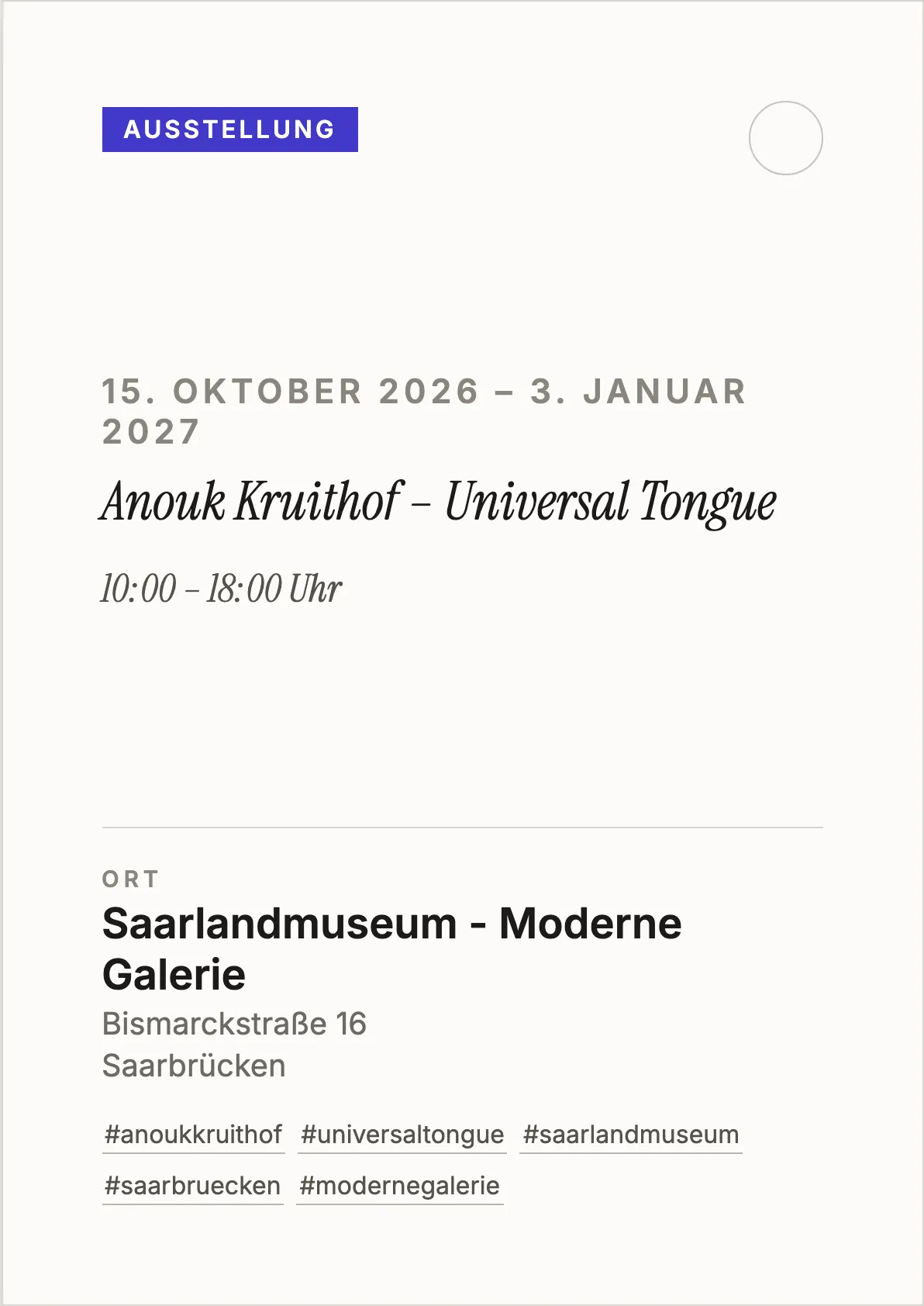 Veranstaltungsflyer