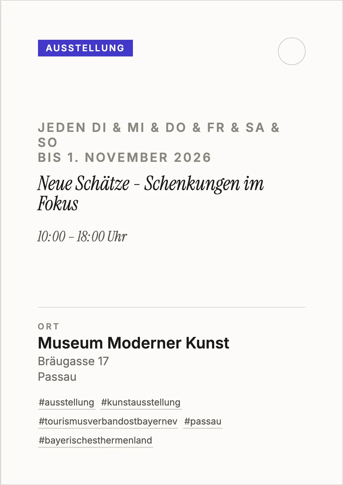 Veranstaltungsflyer