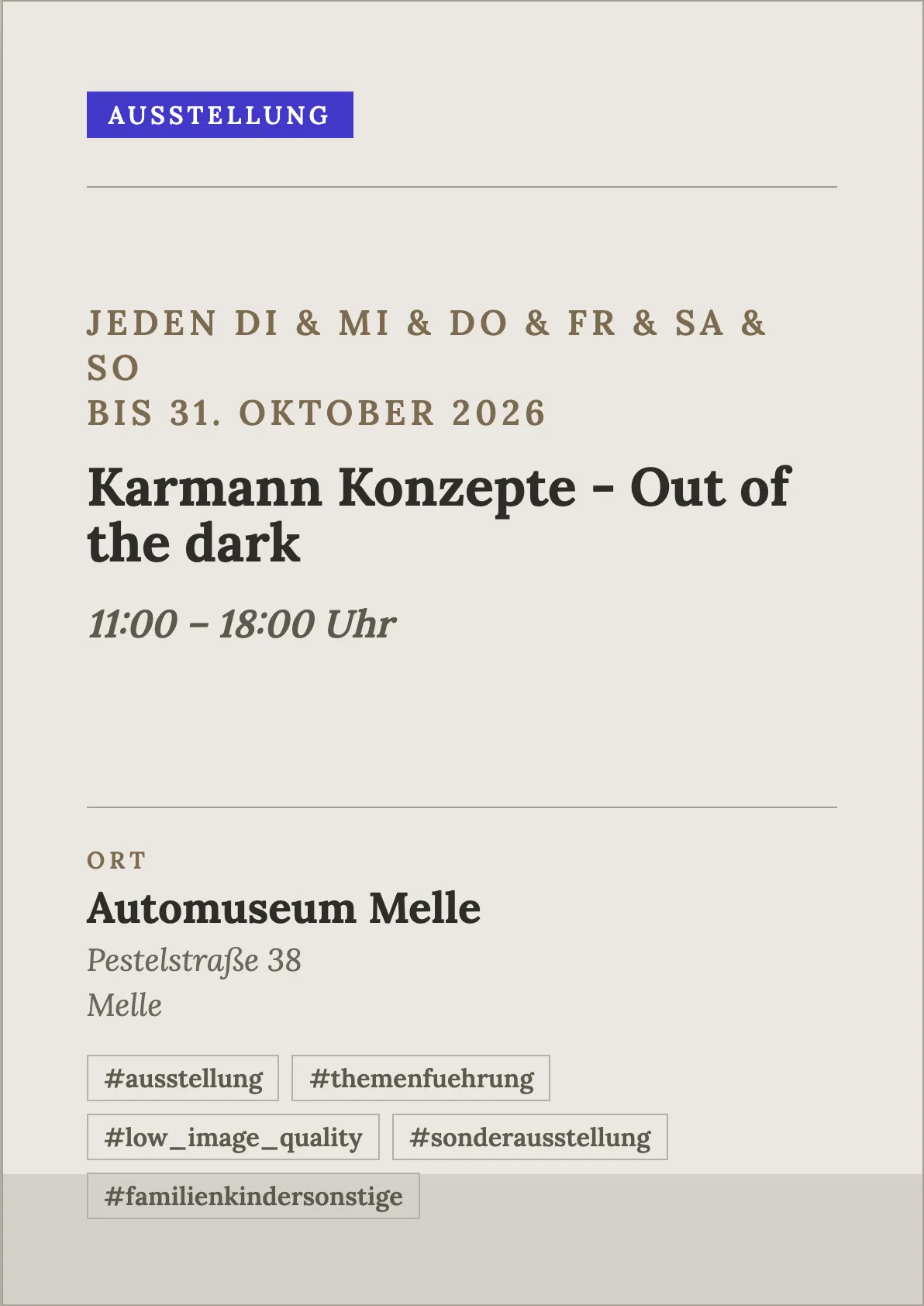 Veranstaltungsflyer