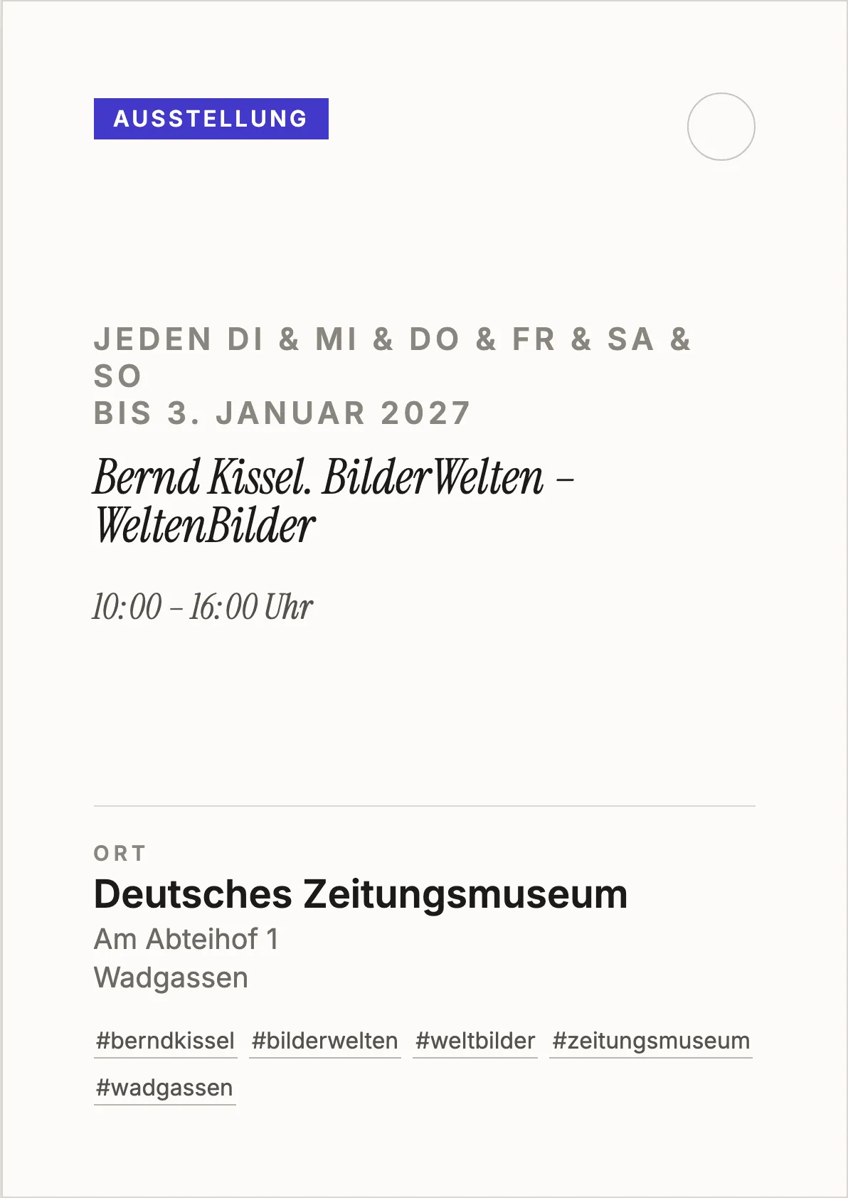 Veranstaltungsflyer