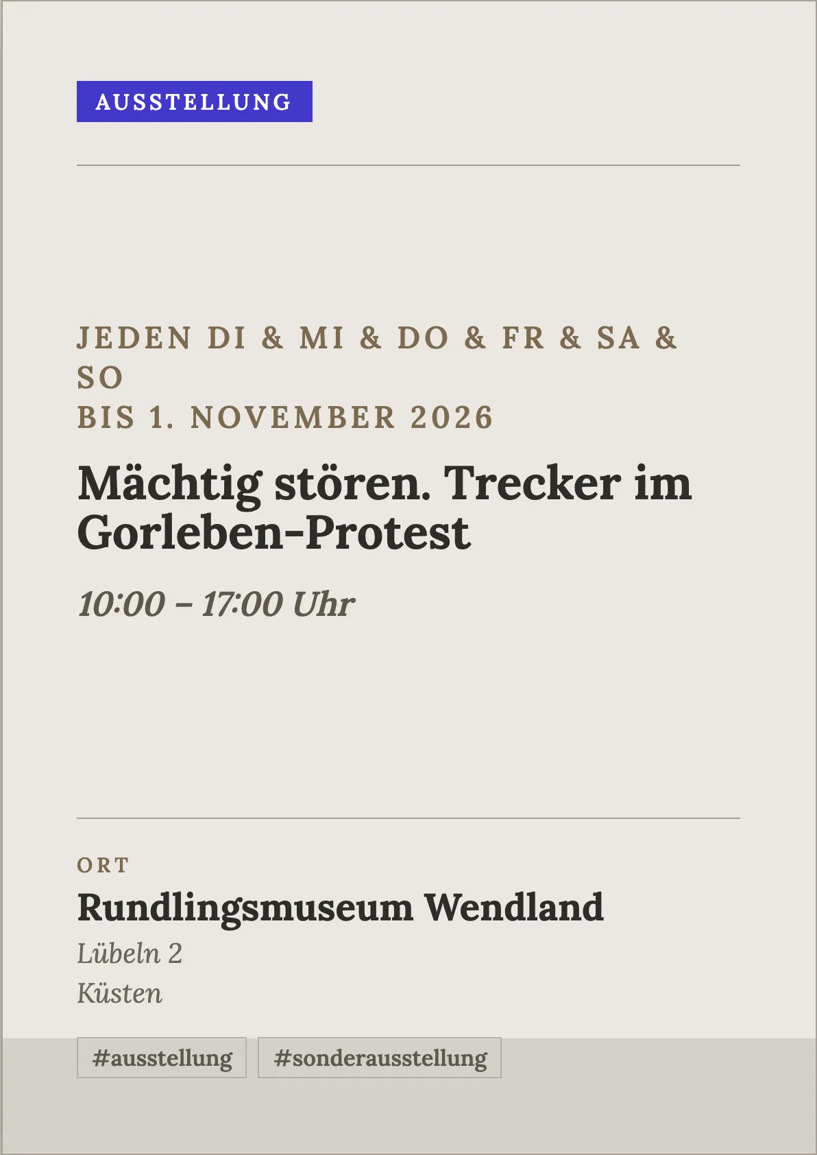 Veranstaltungsflyer