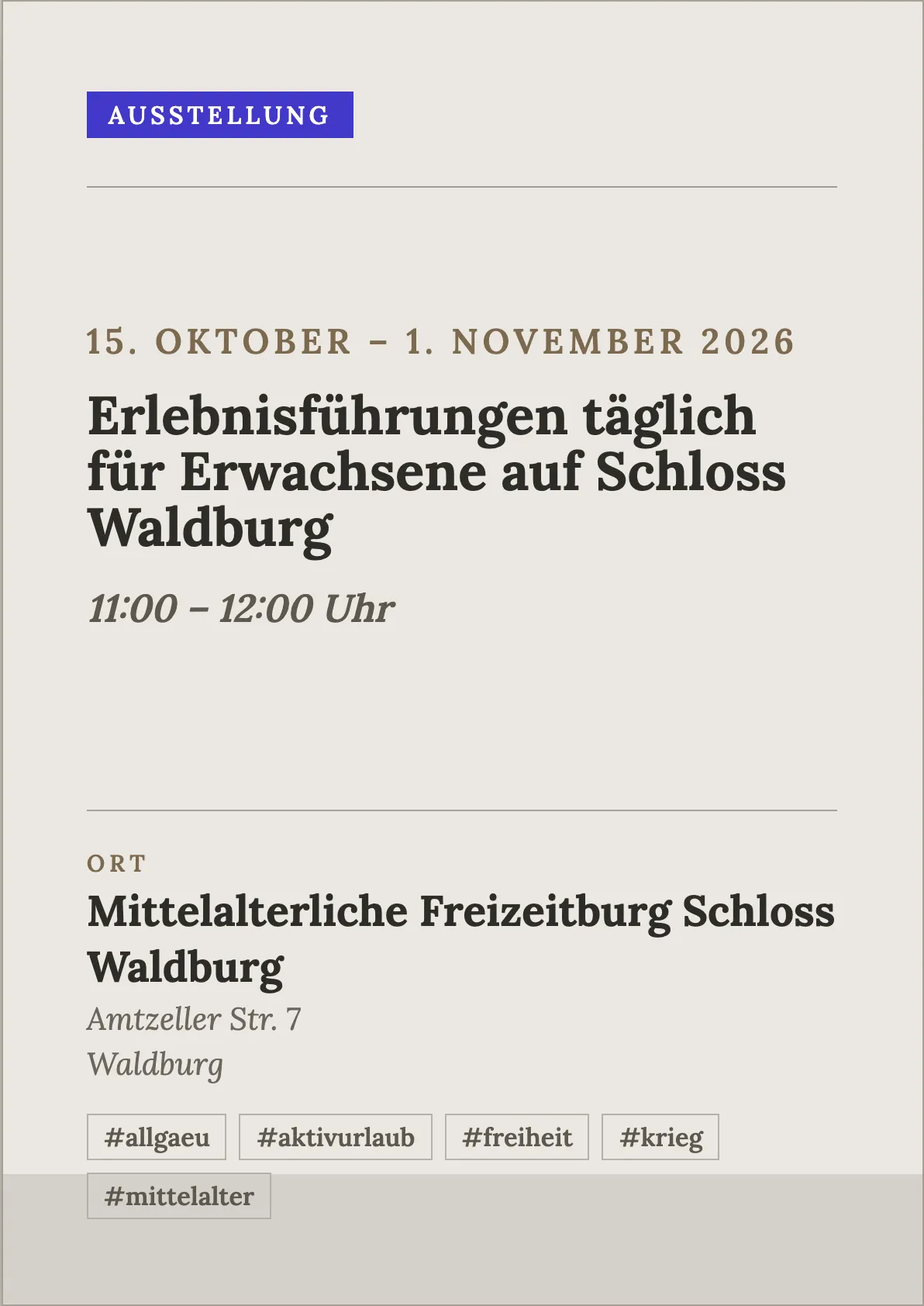 Veranstaltungsflyer
